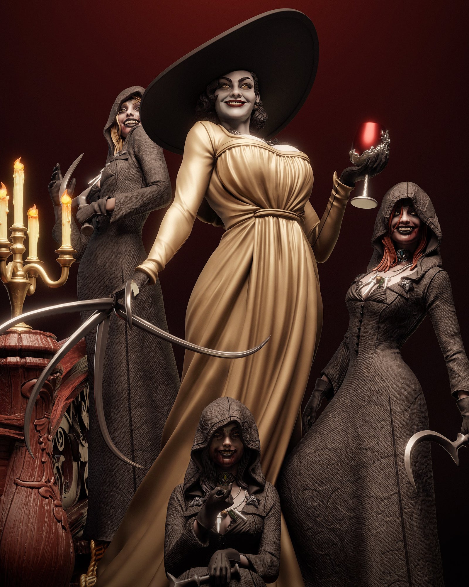 Lady Dimitrescu — studio render 1