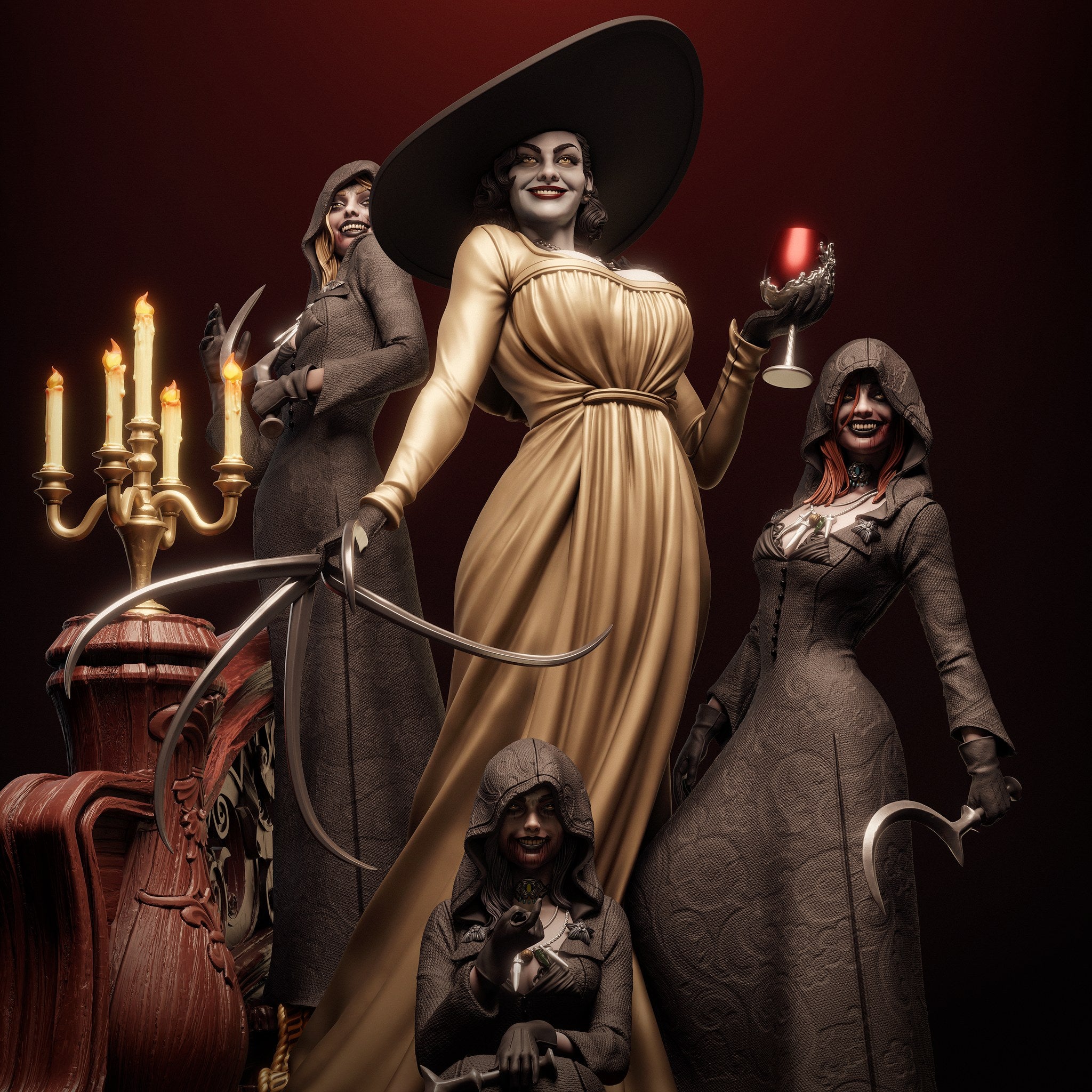 Lady Dimitrescu — studio render 1