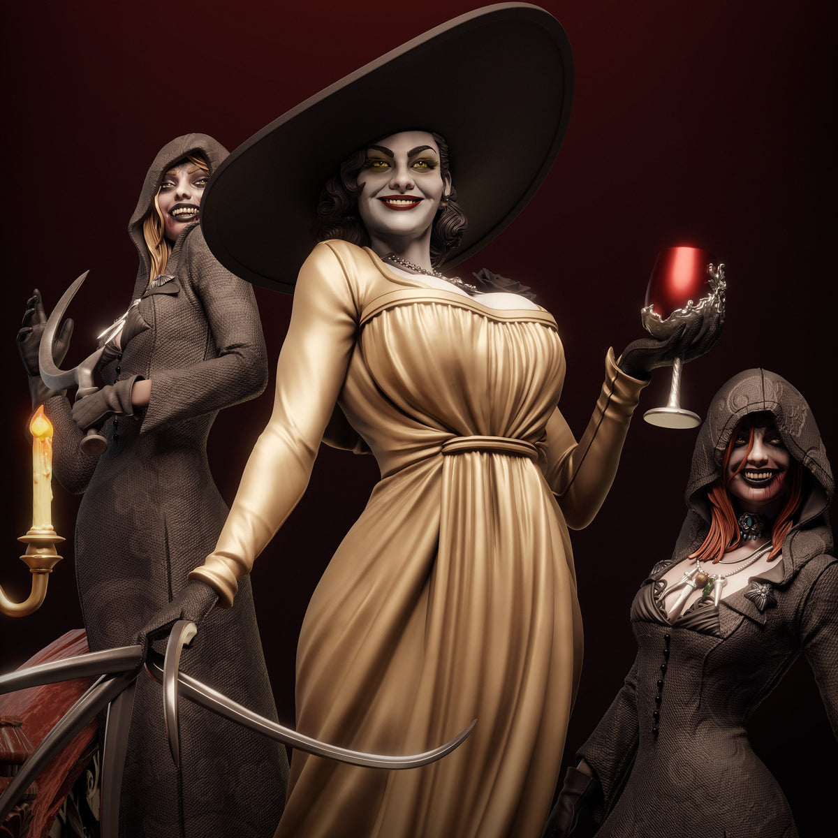 Lady Dimitrescu — studio render 2