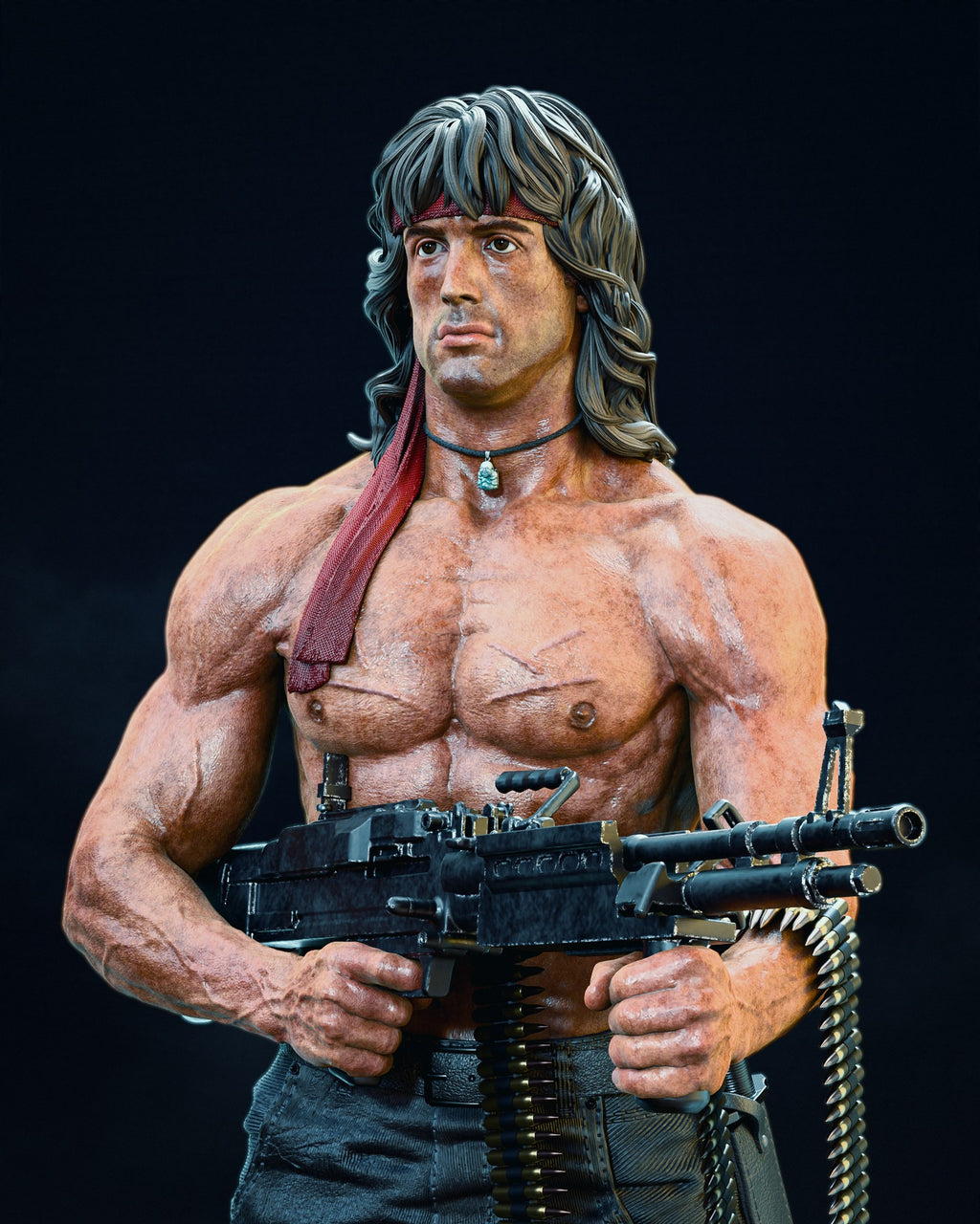 John Rambo resin figure by CA 3D Studios — studio preview 2