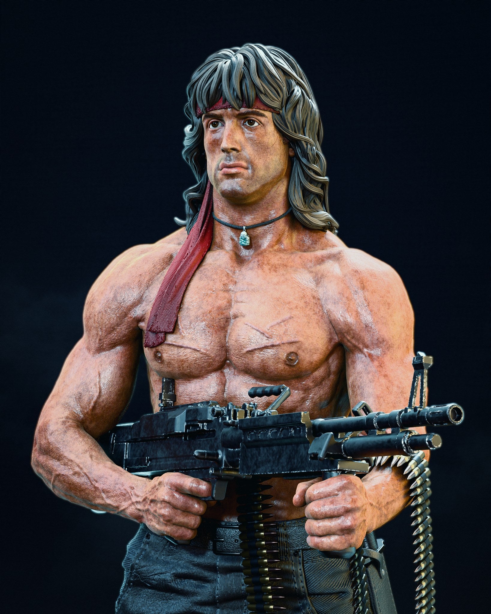 John Rambo resin figure by CA 3D Studios — studio preview 2