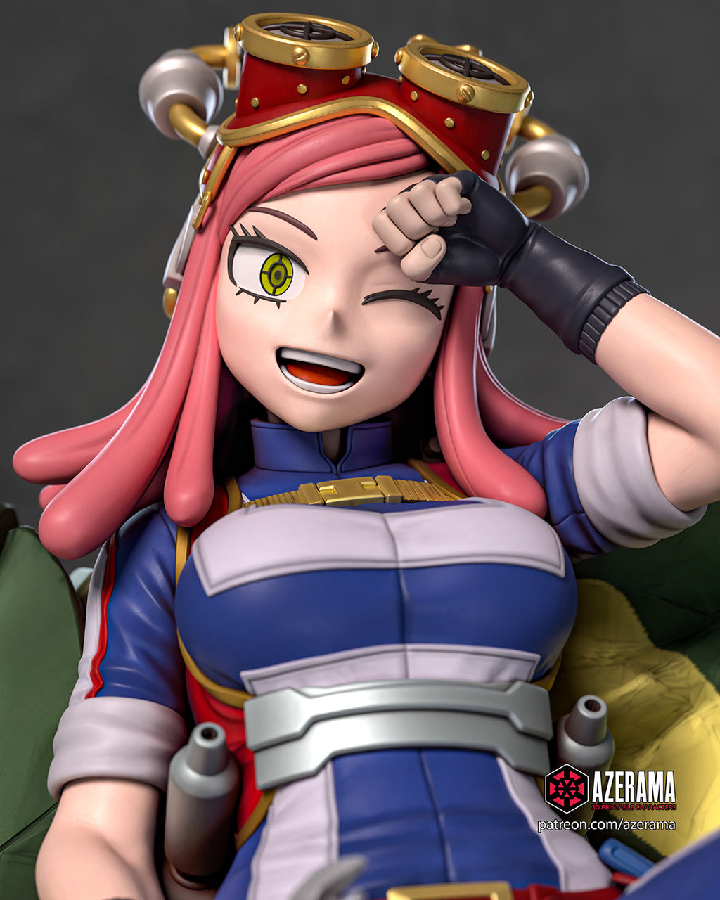 Mei Hatsume (My Hero Academia) resin figure by Azerama — studio render 2