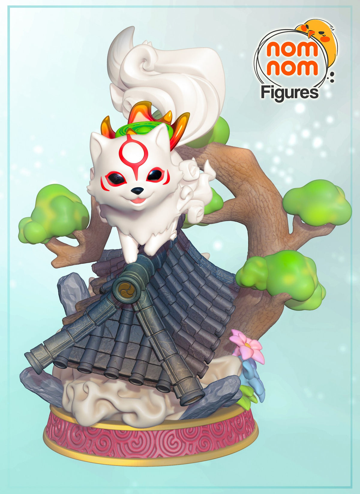 Amaterasu Okami Chibi resin figure by NomNom Figures — studio preview 1