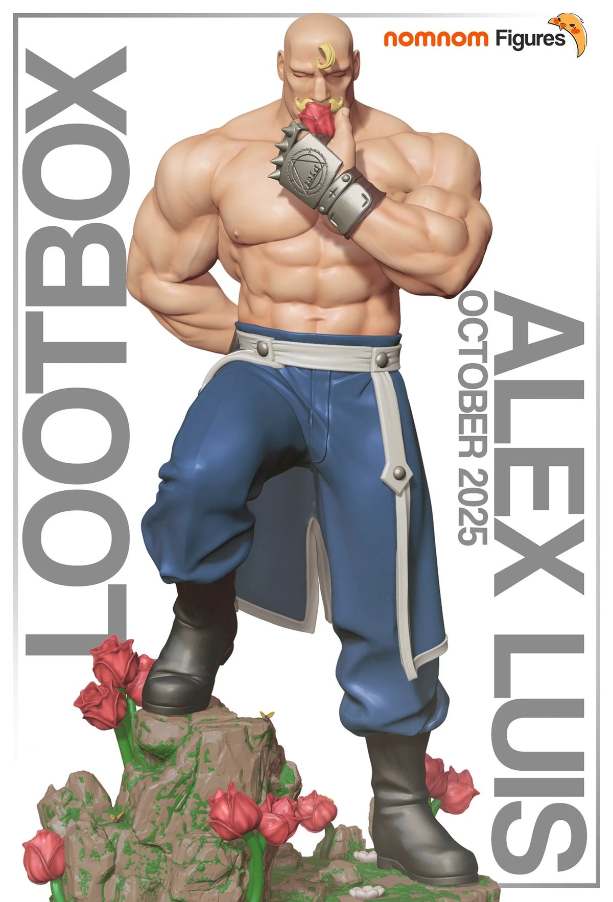 Alex Louis Armstrong Fullmetal Alchemist resin figure by NomNom Figures — studio preview 1