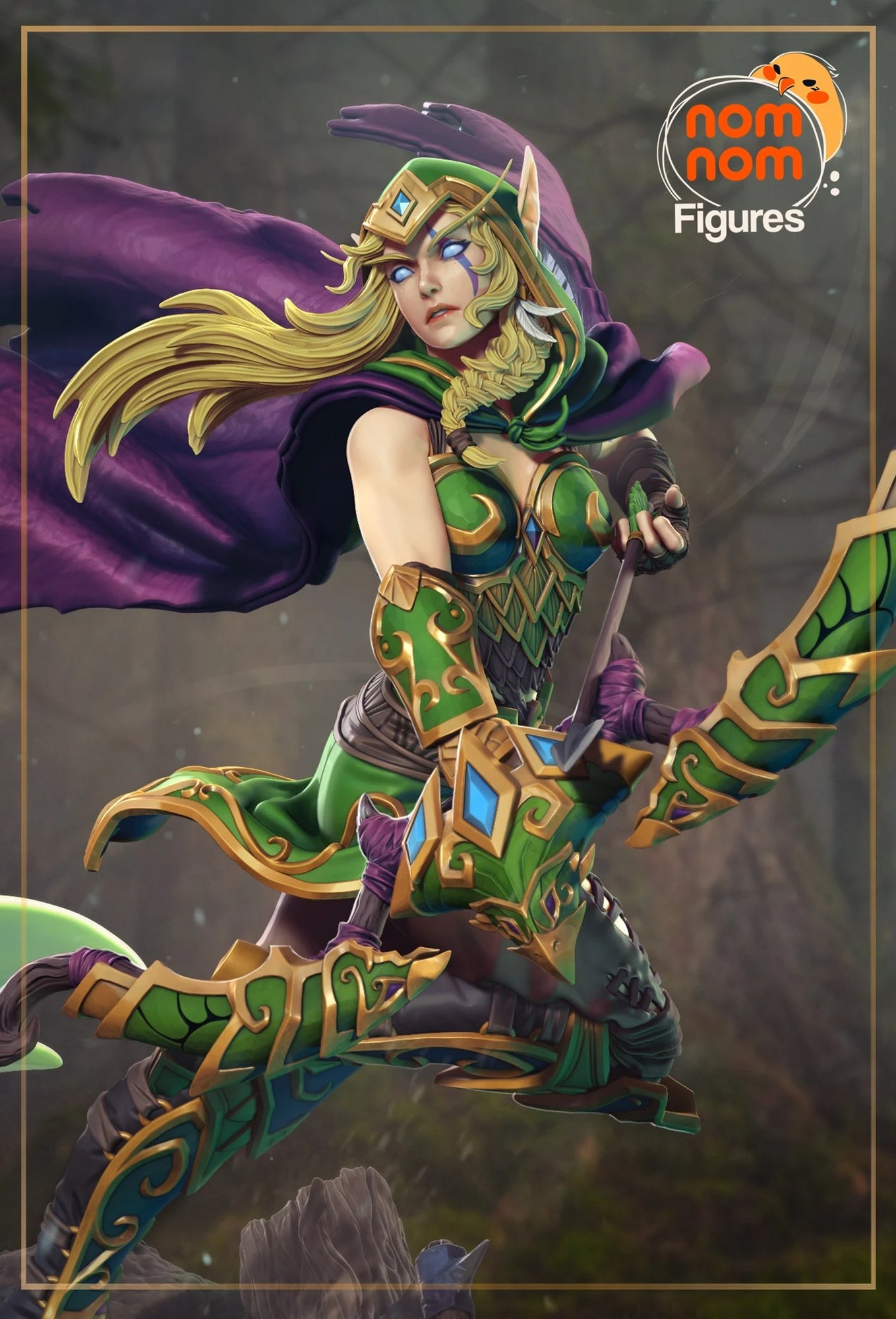 Alleria Windrunner World of Warcraft resin figure by NomNom Figures — studio preview 1
