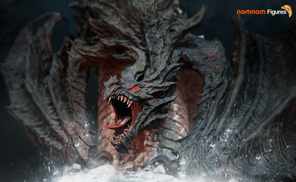 Alduin The Elder Scrolls resin figure by NomNom Figures — studio preview 1
