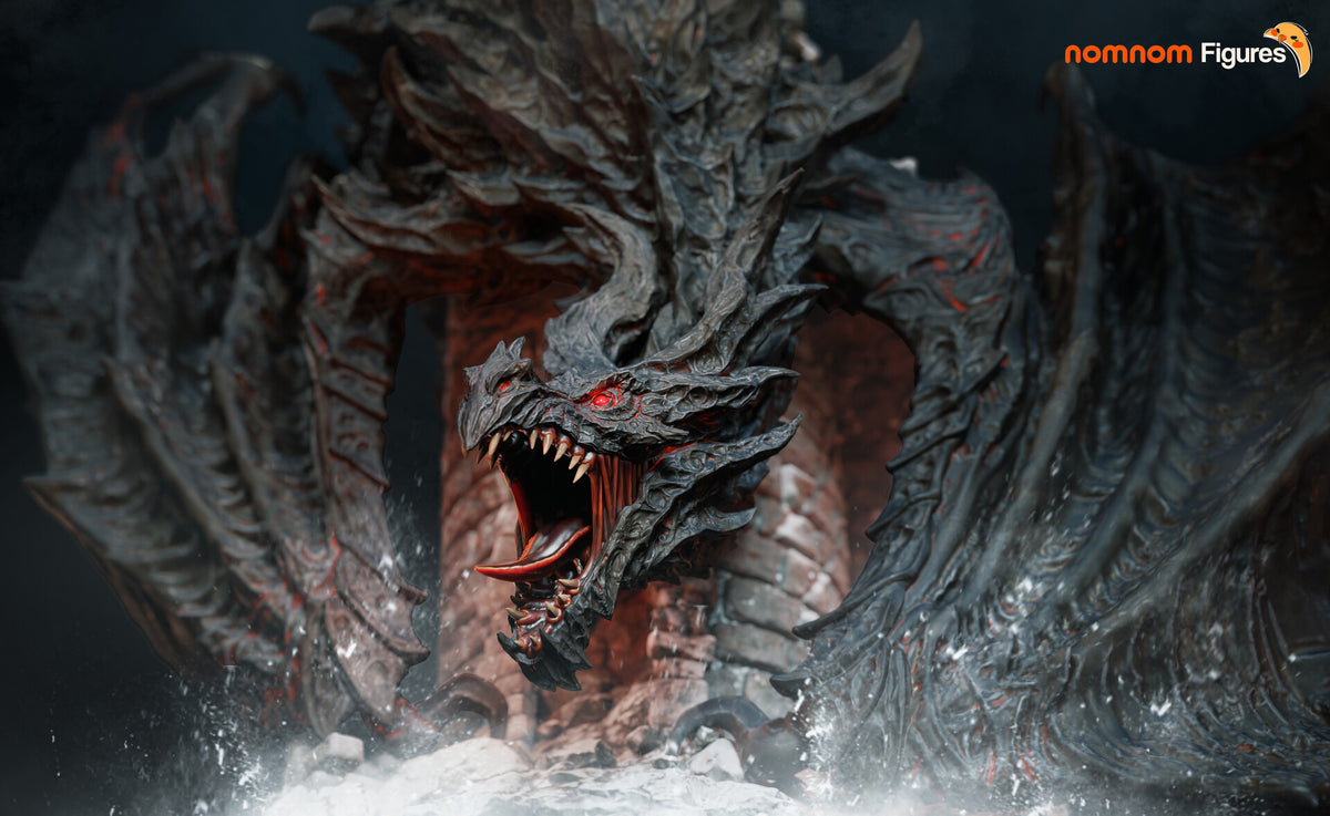 Alduin The Elder Scrolls resin figure by NomNom Figures — studio preview 1