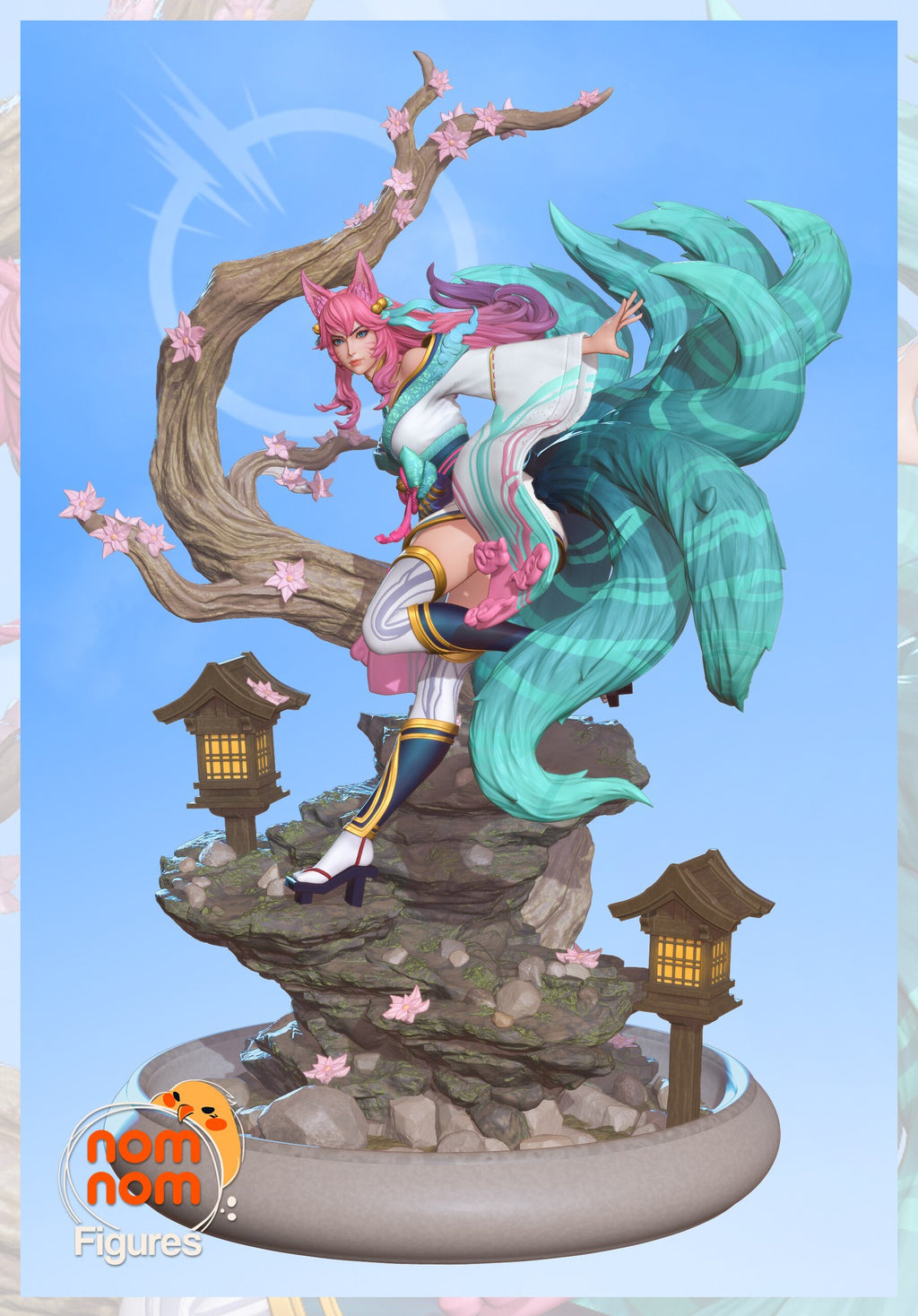 Ahri League of Legends resin figure by NomNom Figures — studio preview 2