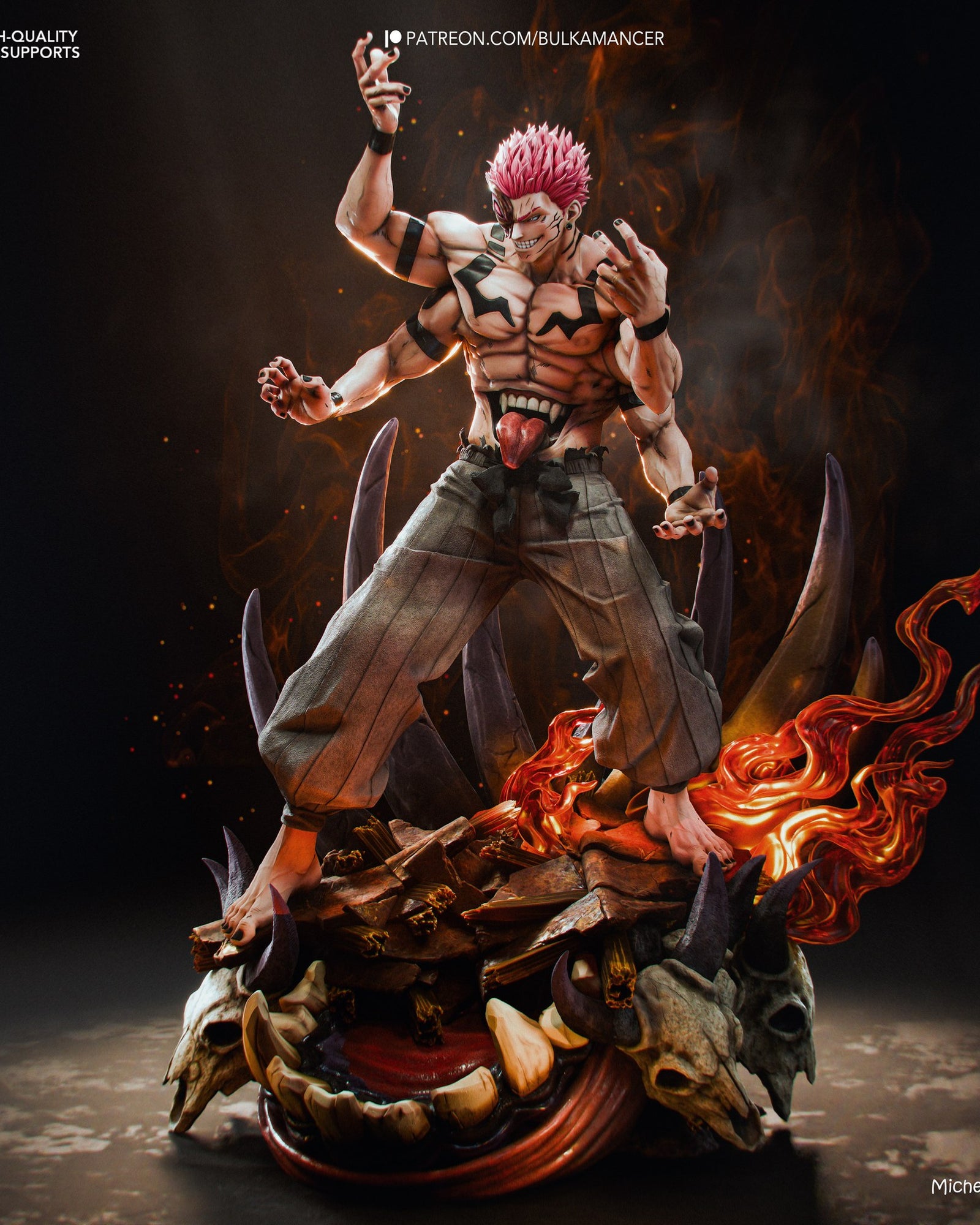 Ryomen Sukuna (Jujutsu Kaisen) resin figure by Bulkamancer — studio render 5