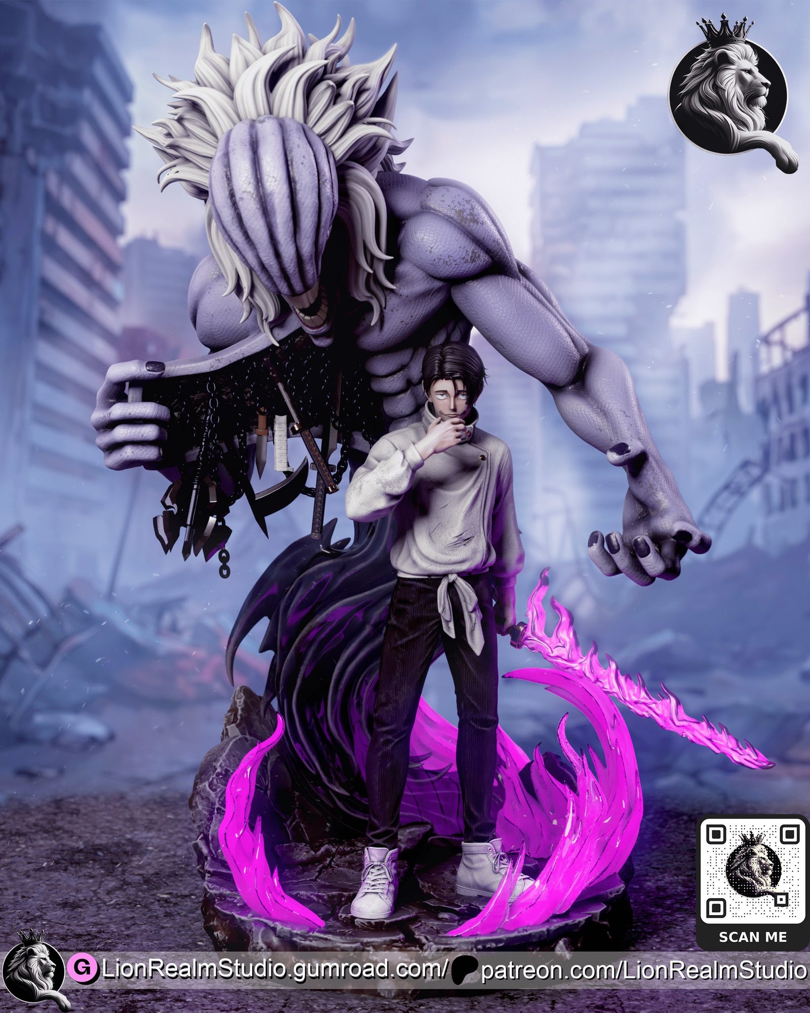Yuta Okkotsu Jujutsu Kaisen resin figure by LionRealm Studio — studio preview