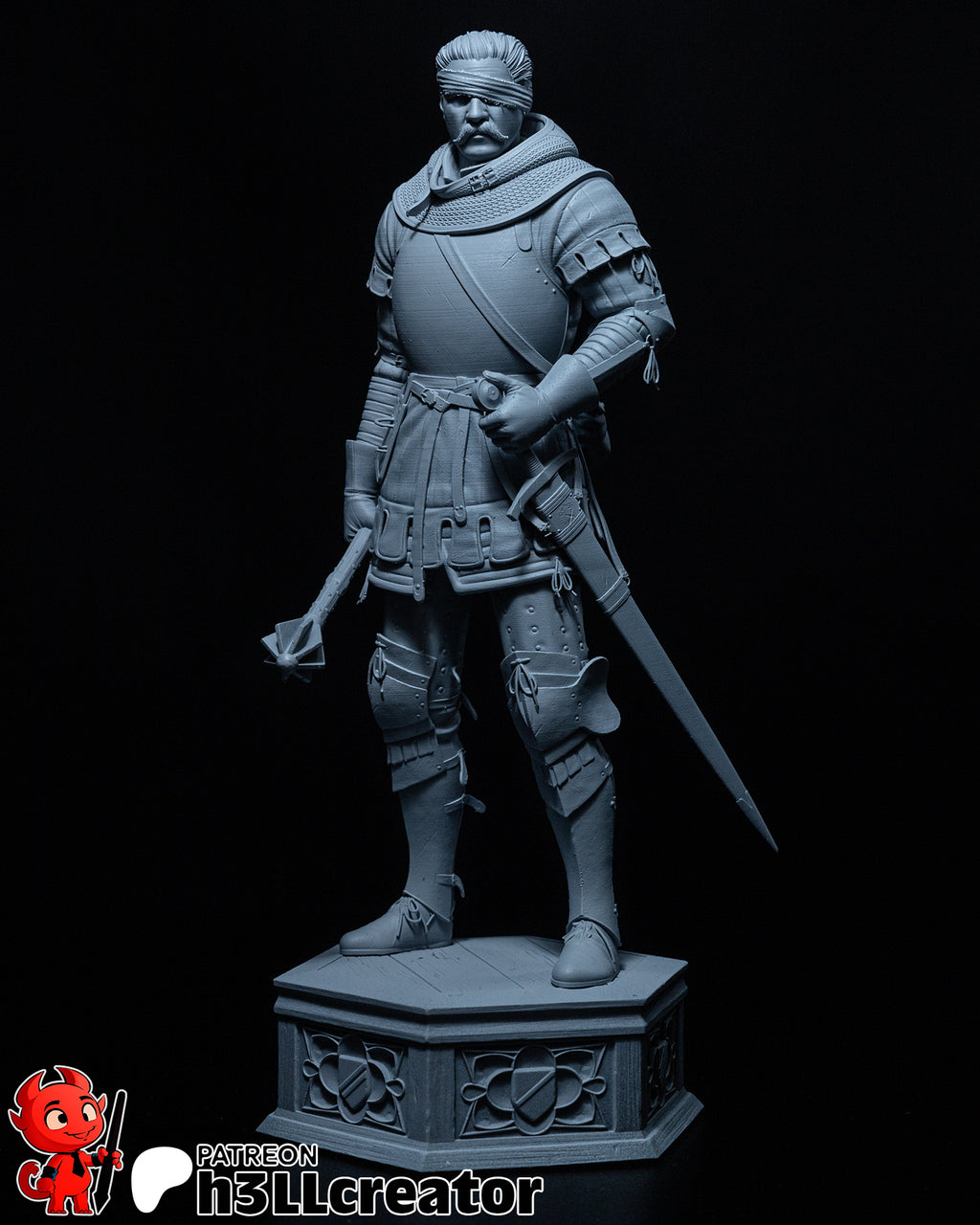 Jan Zizka (Kingdom Come Deliverance) resin figure by h3LLcreator — studio render 4