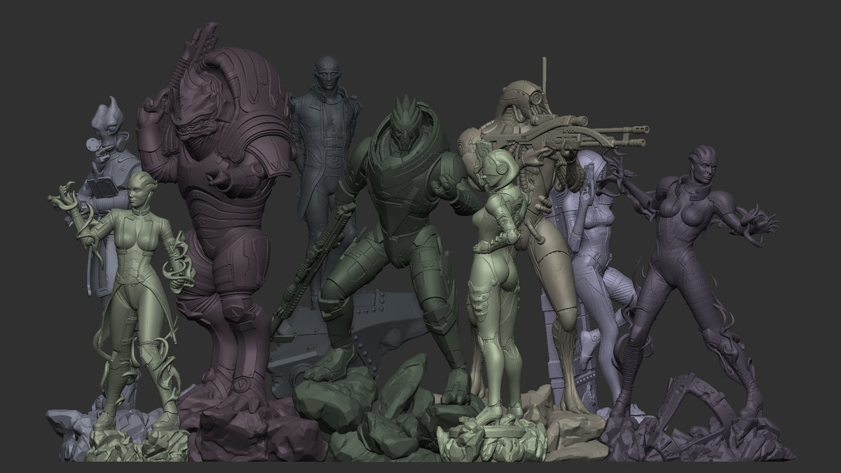 Thane Krios (Mass Effect) resin figure by h3LLcreator — studio render 8