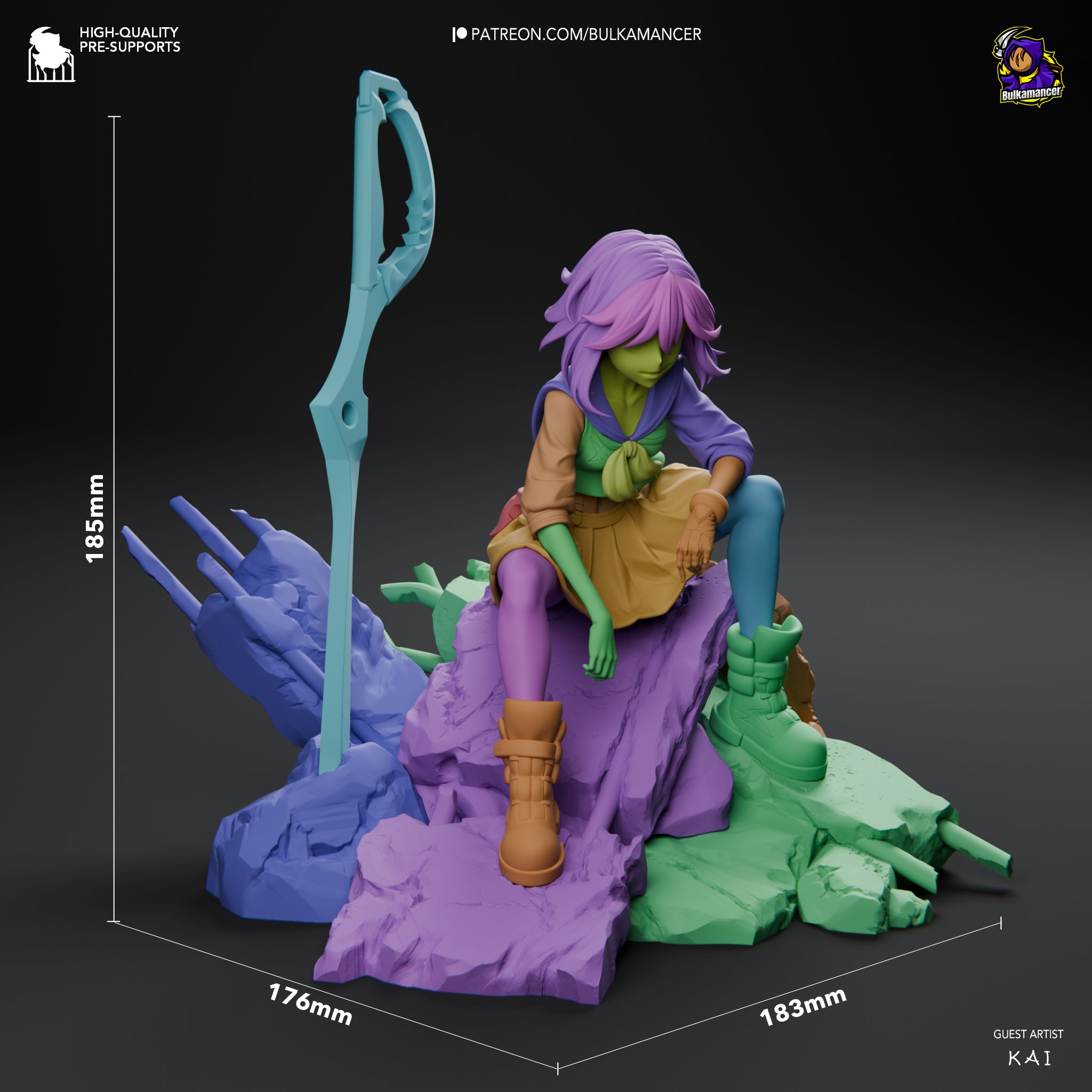 Ryuko Matoi (Kill la Kill) resin figure by Bulkamancer — studio render 6