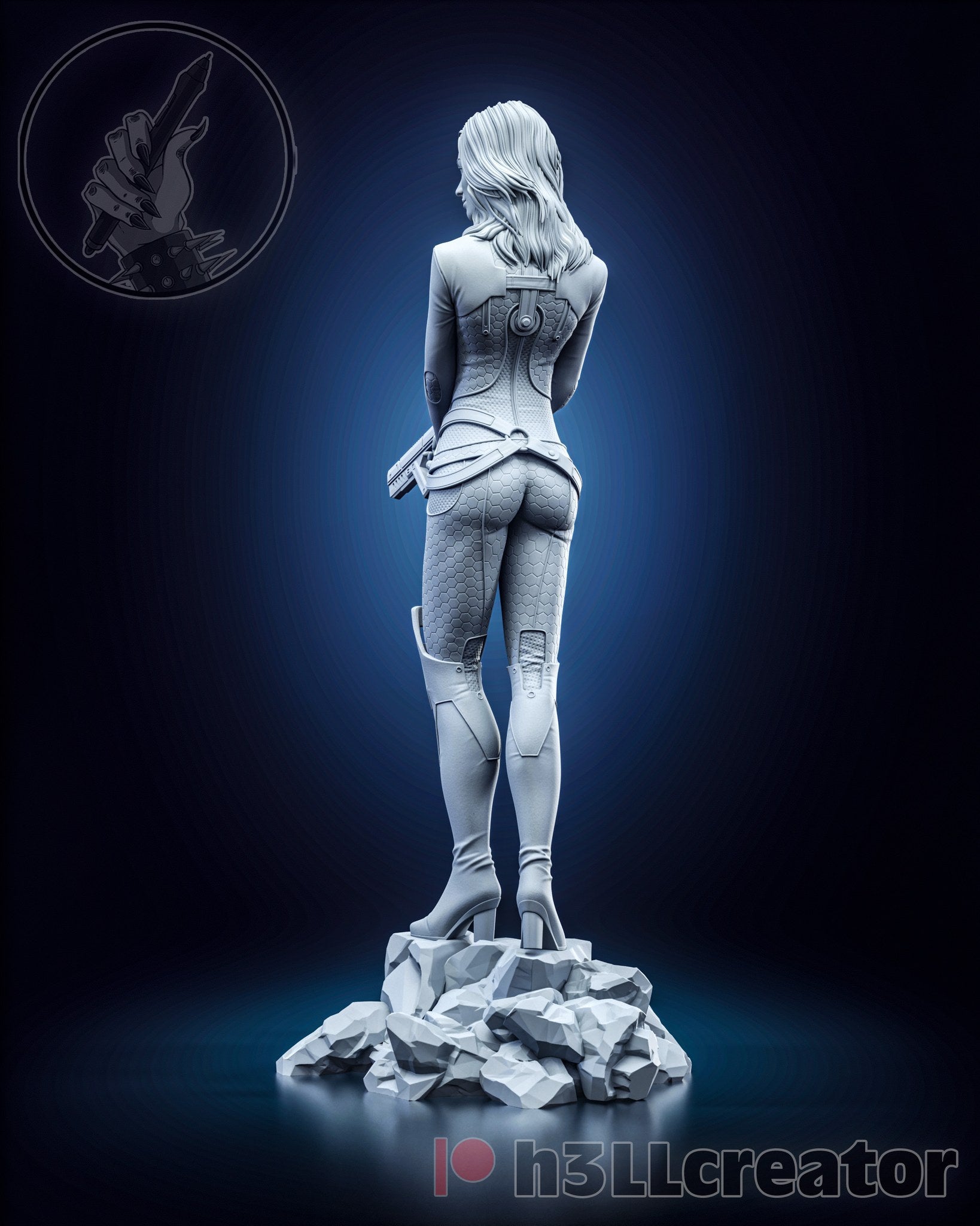 Miranda Lawson (Mass Effect) resin figure by h3LLcreator — studio render 8