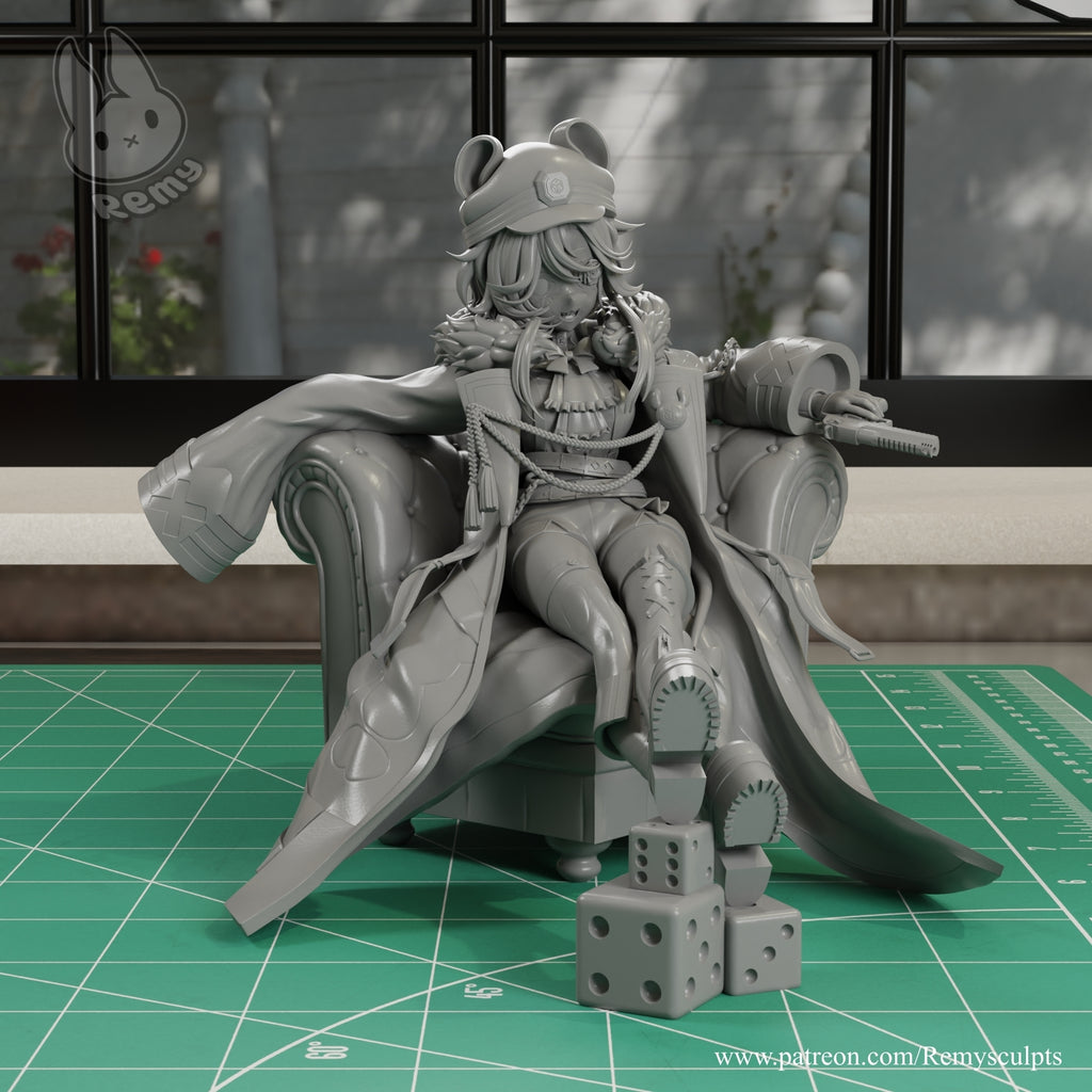 Hakos Baelz (Hololive) resin figure by RemyJF — studio render 3