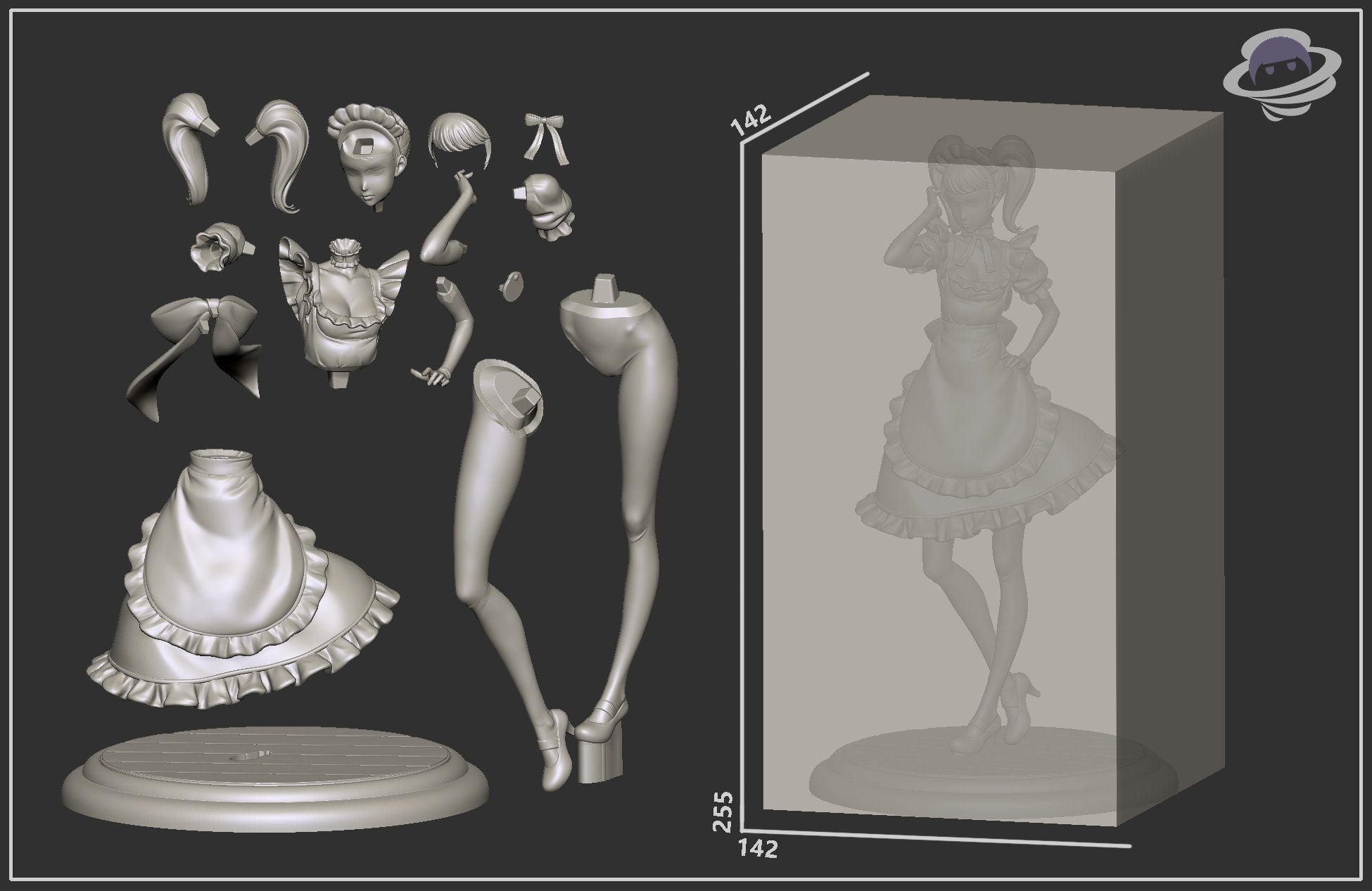 Sadayo Kawakami (Persona 5) resin figure by Kuru Figures — studio render 6