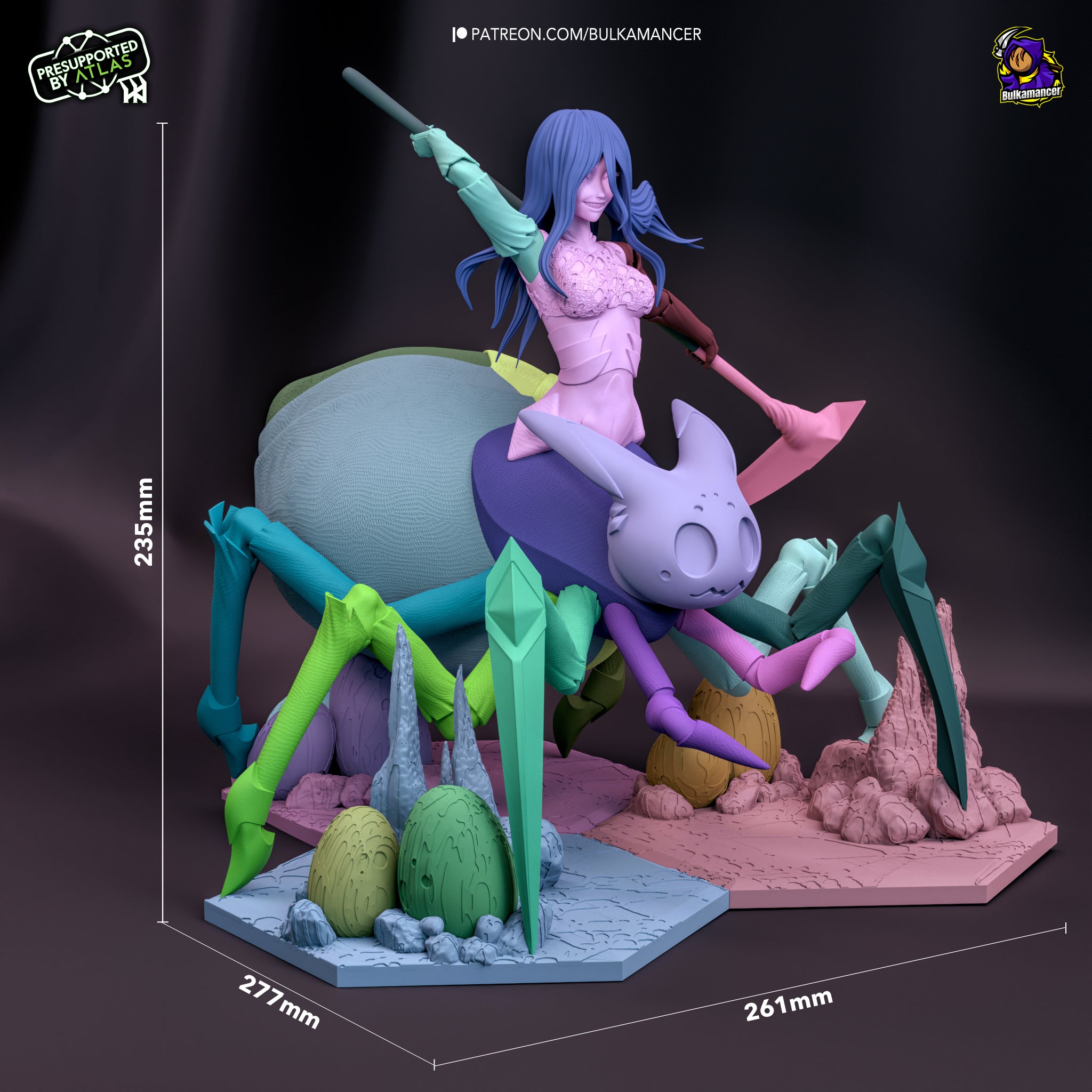 Kumoko and Her Children (So I'm a Spider, So What?) resin figure by Bulkamancer — studio render 10