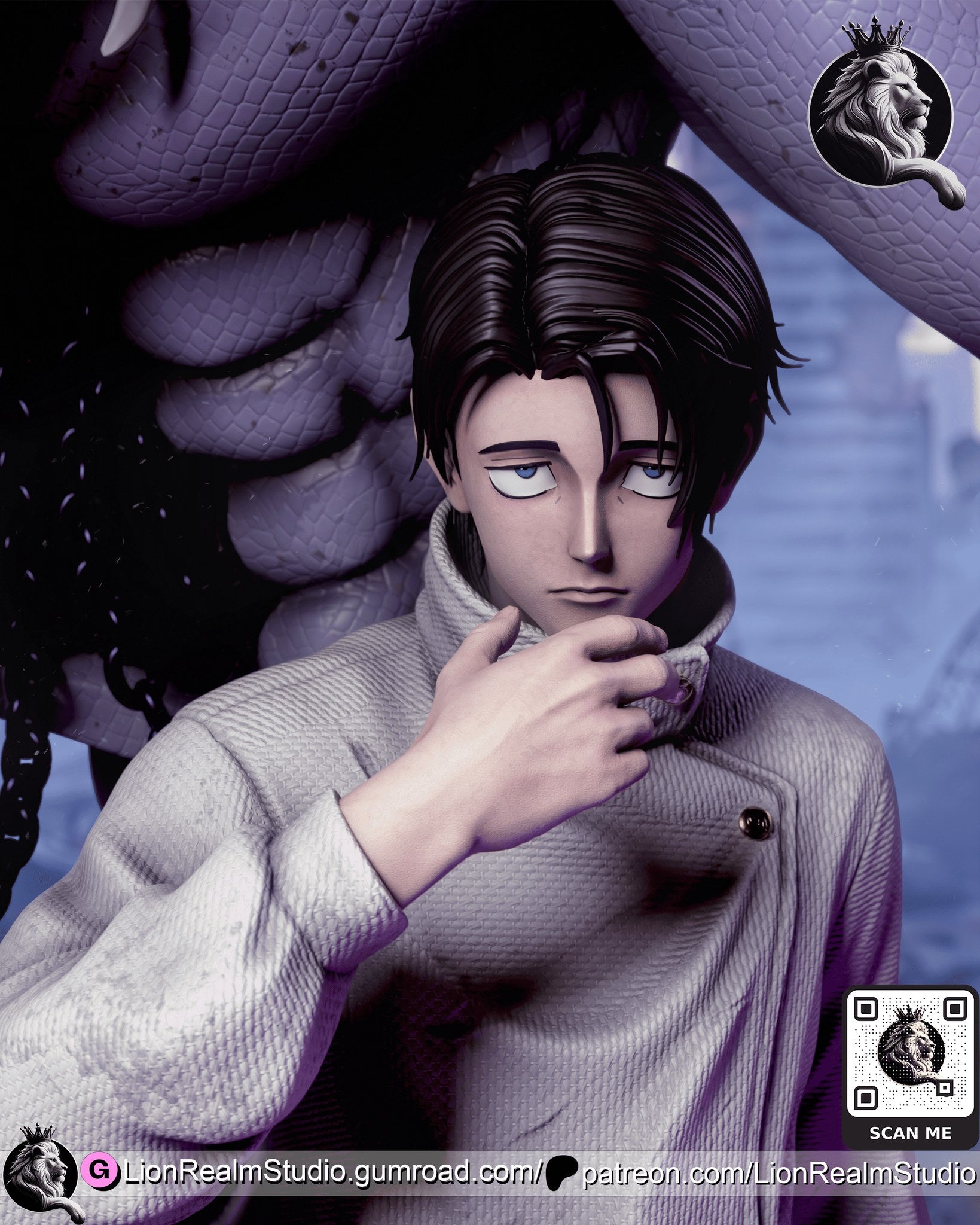 Yuta Okkotsu Jujutsu Kaisen resin figure by LionRealm Studio — studio preview