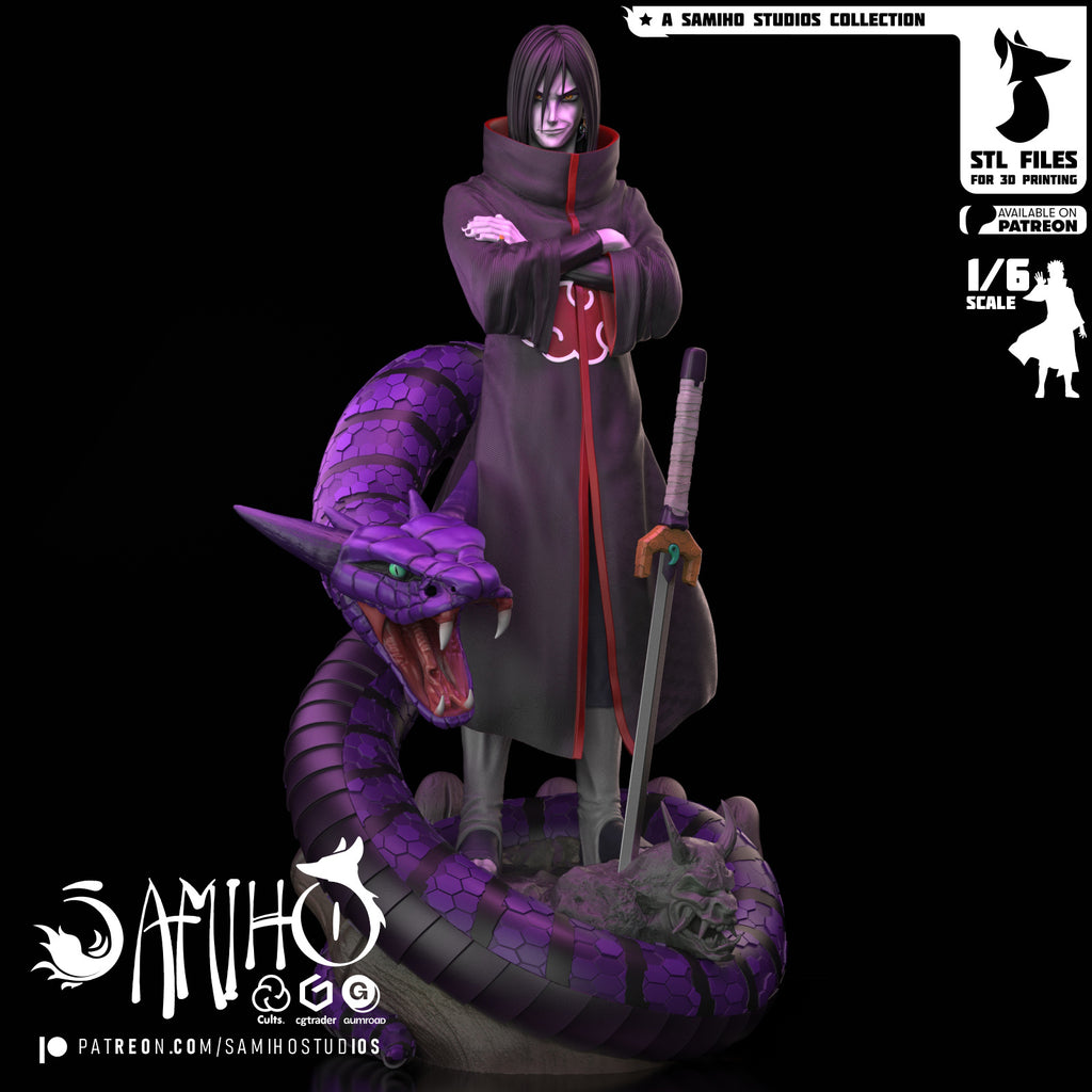 Orochimaru Naruto resin figure by Samiho Studios — studio preview