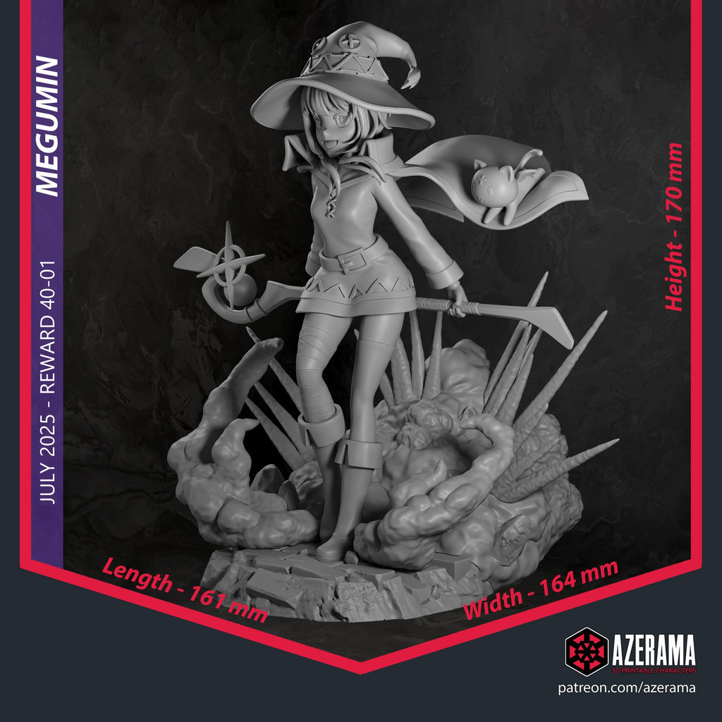 Megumin (KonoSuba) resin figure by Azerama — studio render 4