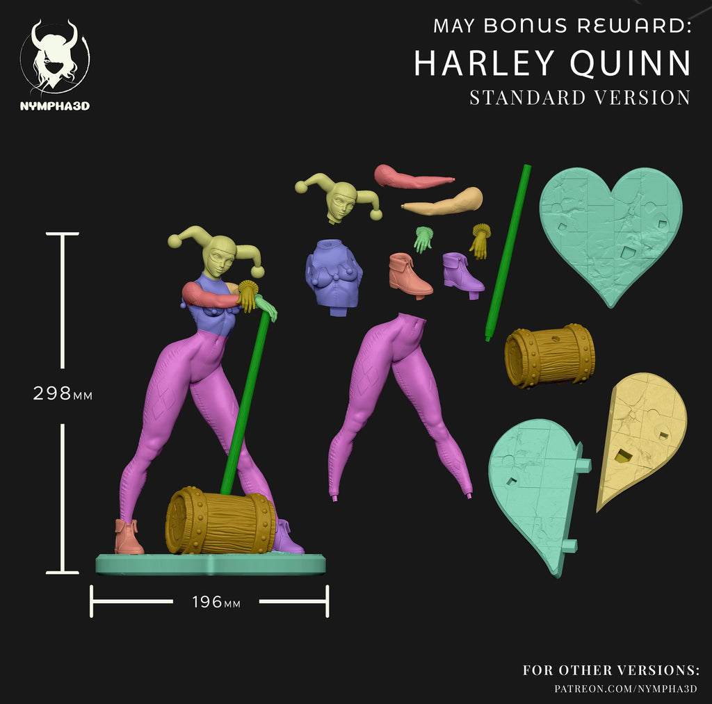 Harley Quinn (DC Comics) resin figure by Nympha — studio render 5