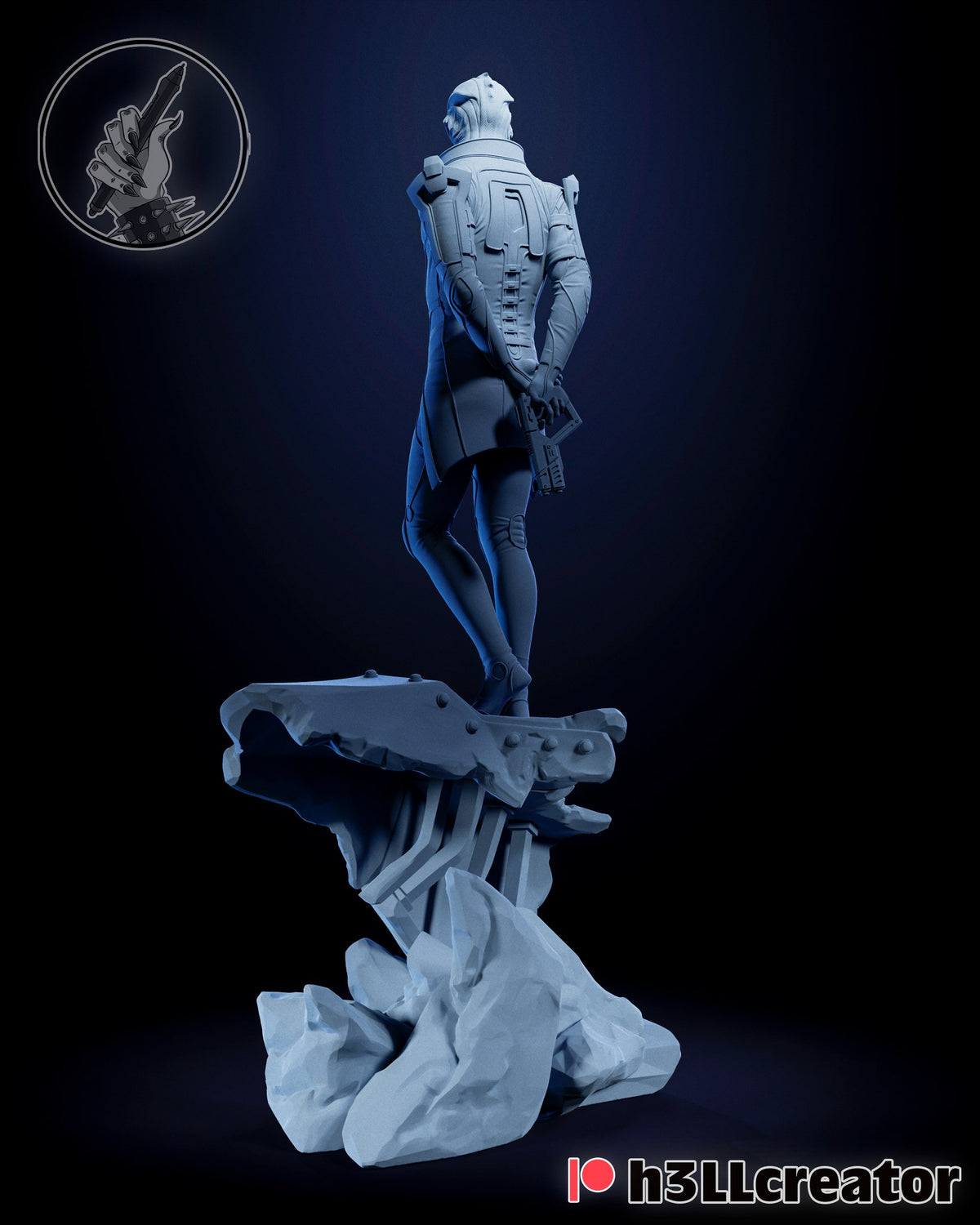 Thane Krios (Mass Effect) resin figure by h3LLcreator — studio render 6