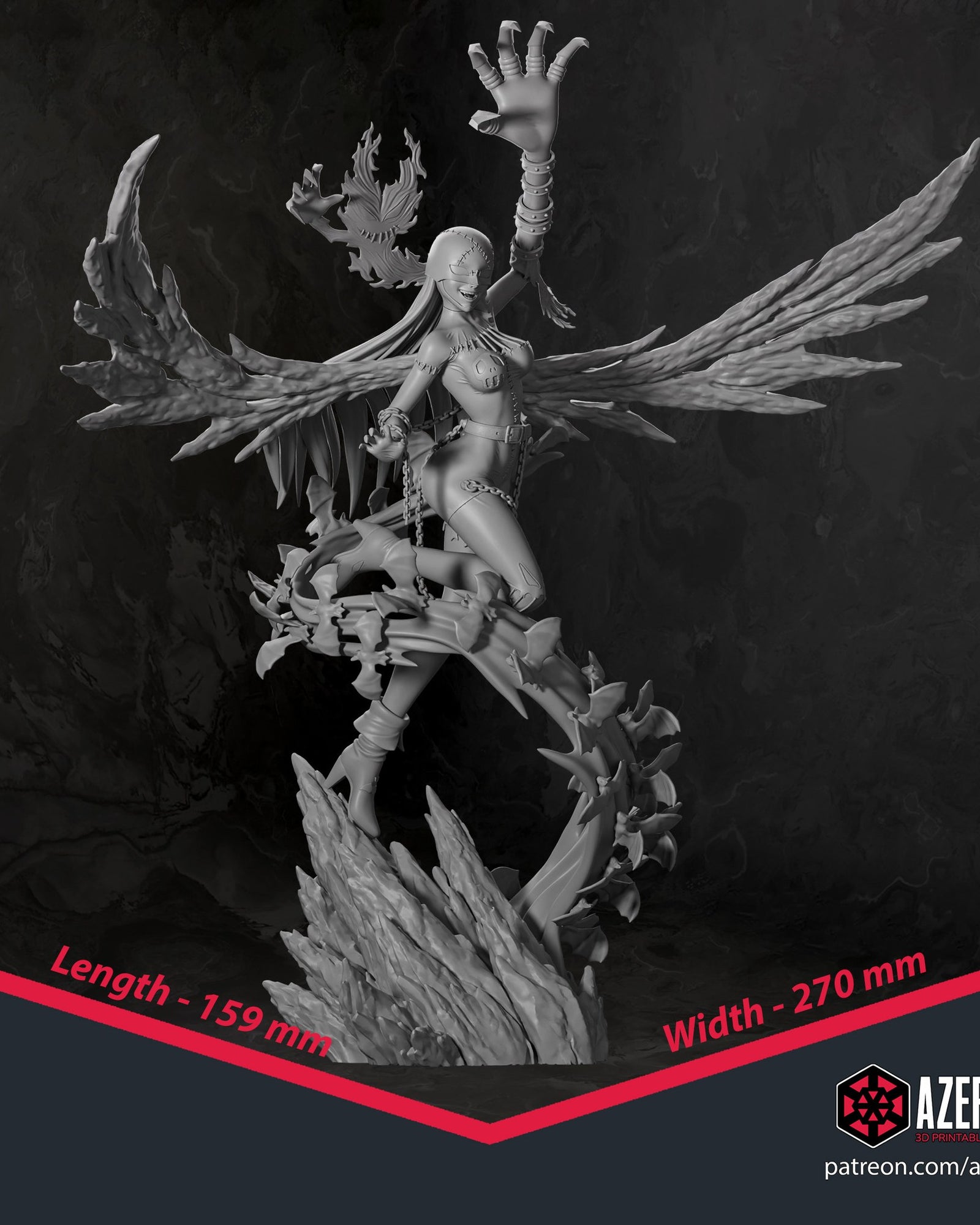 LadyDevimon (Digimon) resin figure by Azerama — studio render 4