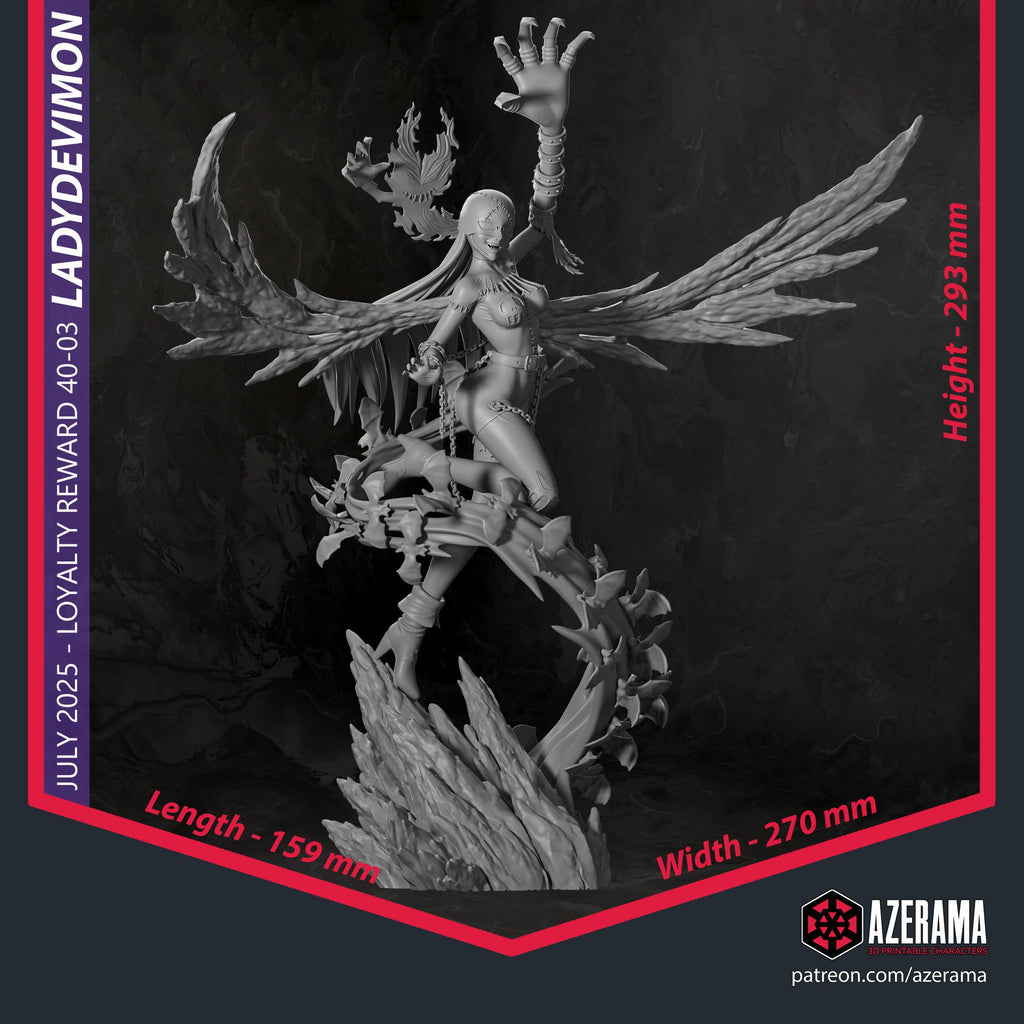 LadyDevimon (Digimon) resin figure by Azerama — studio render 4