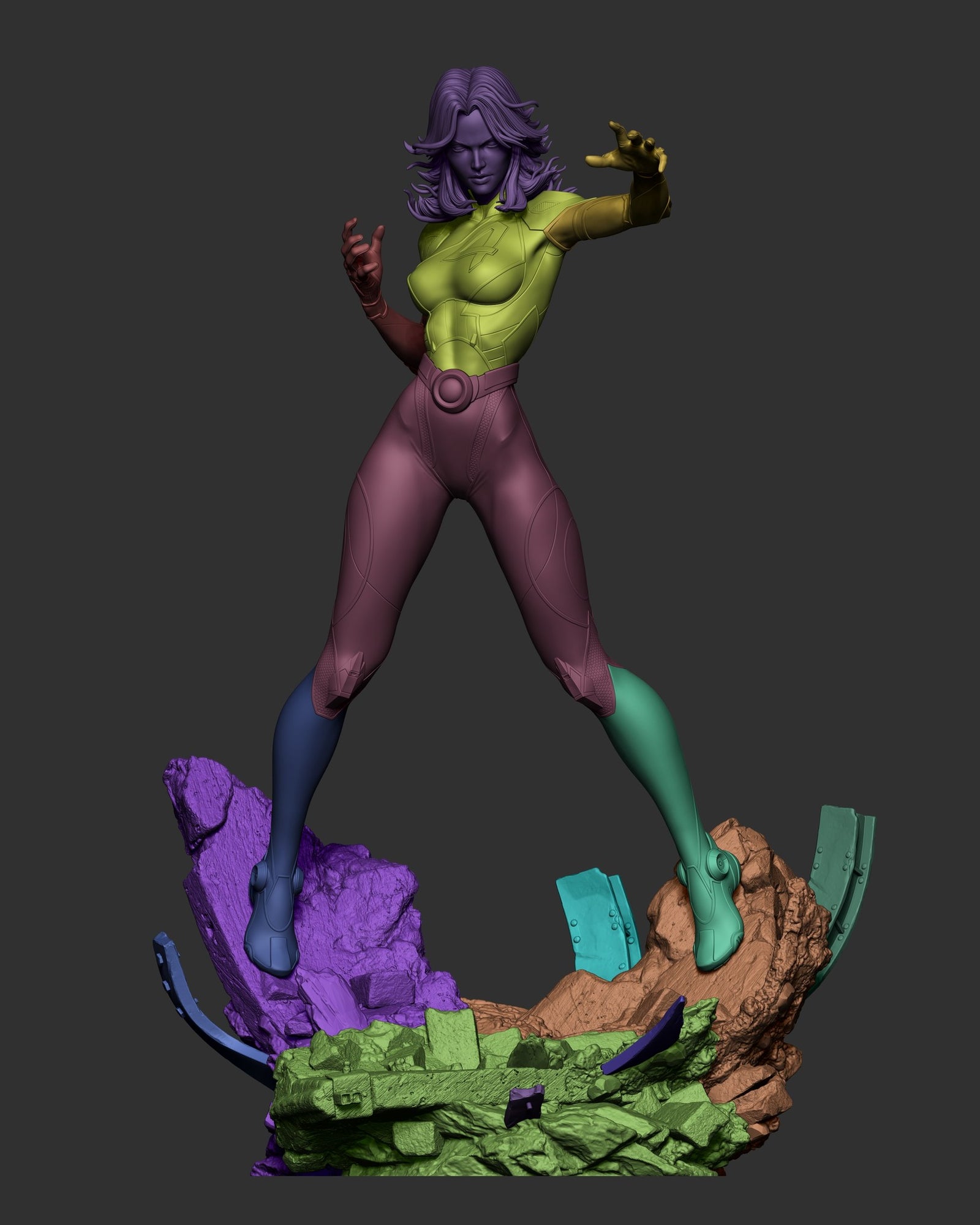 Sue Storm (Marvel) resin figure by CA 3D Studios — studio render 5