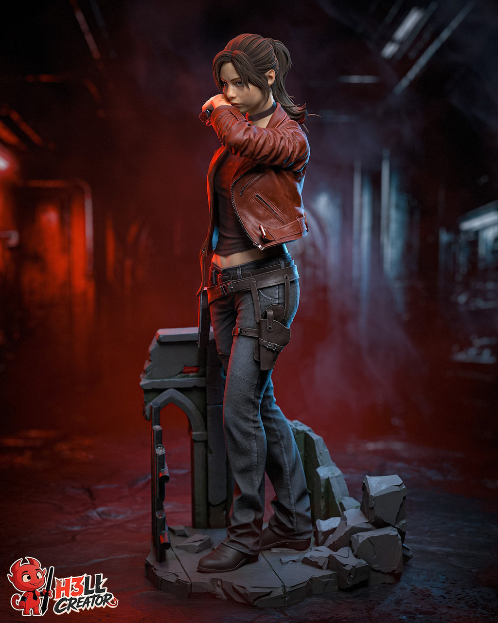Claire Redfield (Resident Evil) resin figure by h3LLcreator — studio render 4