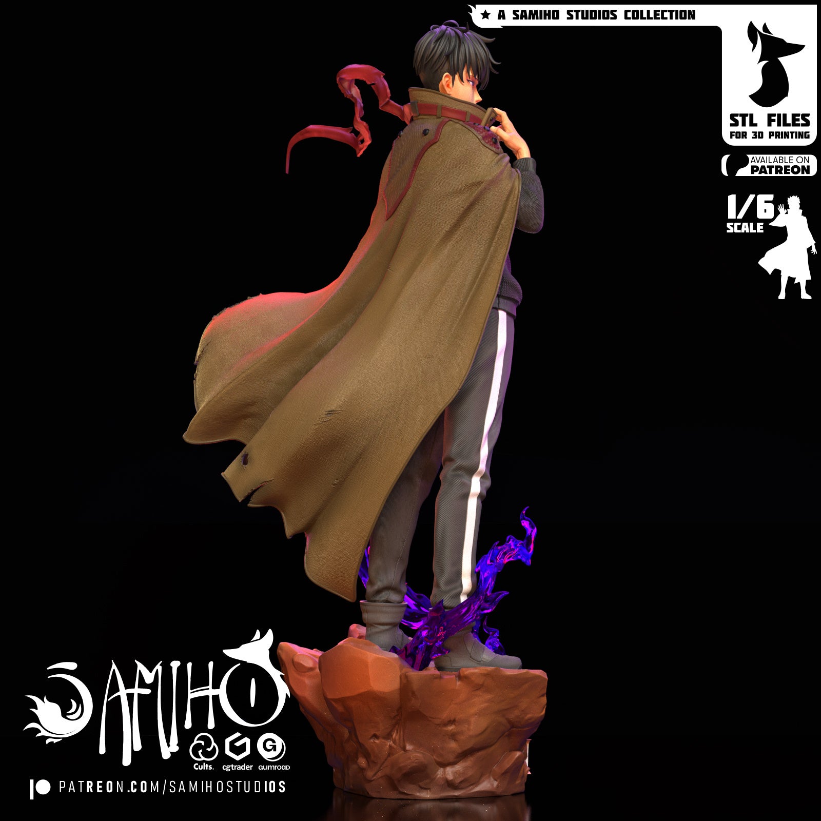 Sung Jin-Woo Solo Leveling resin figure by Samiho Studios — studio preview