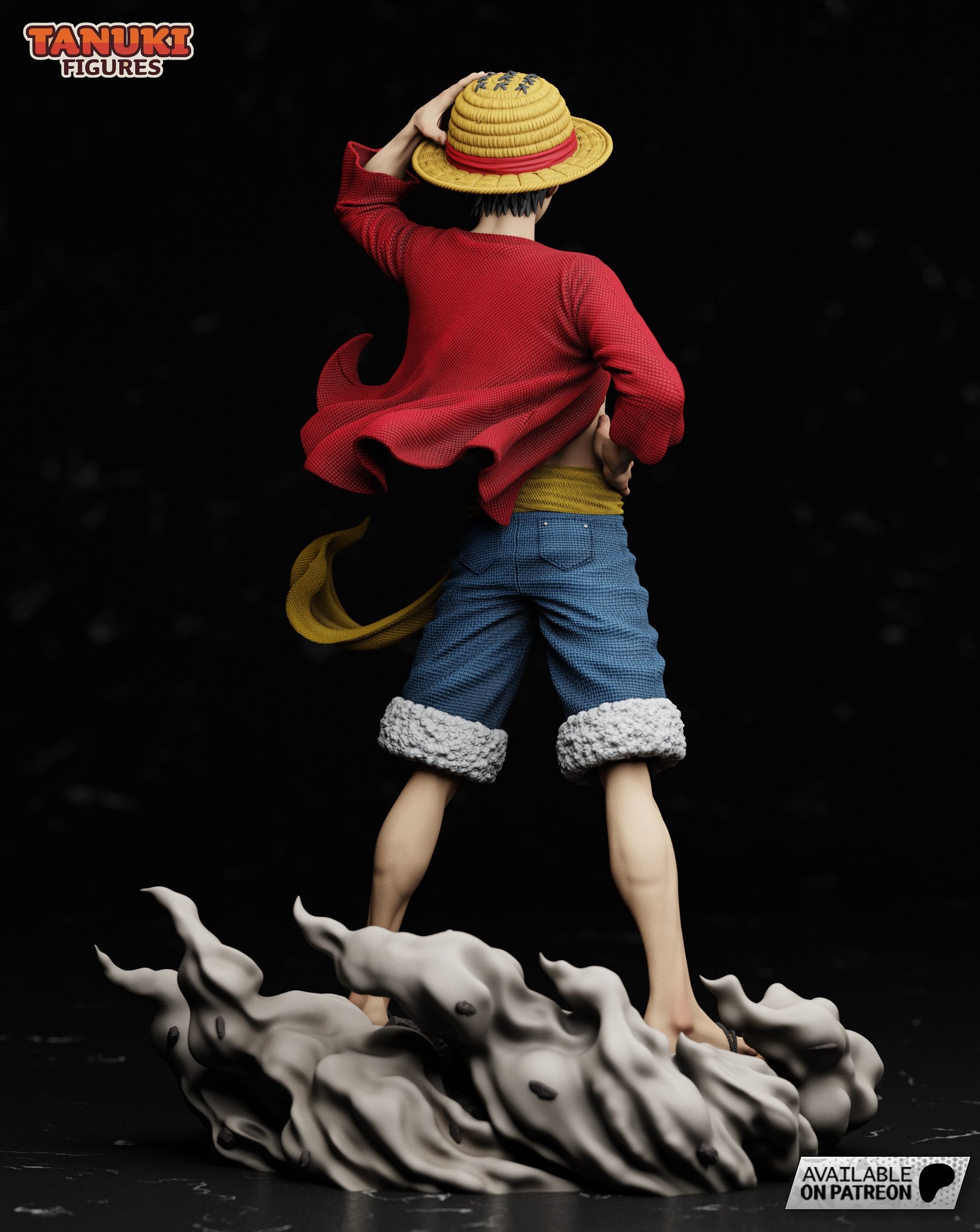 Monkey D. Luffy (One Piece) resin figure by Tanuki Figures — studio render 3