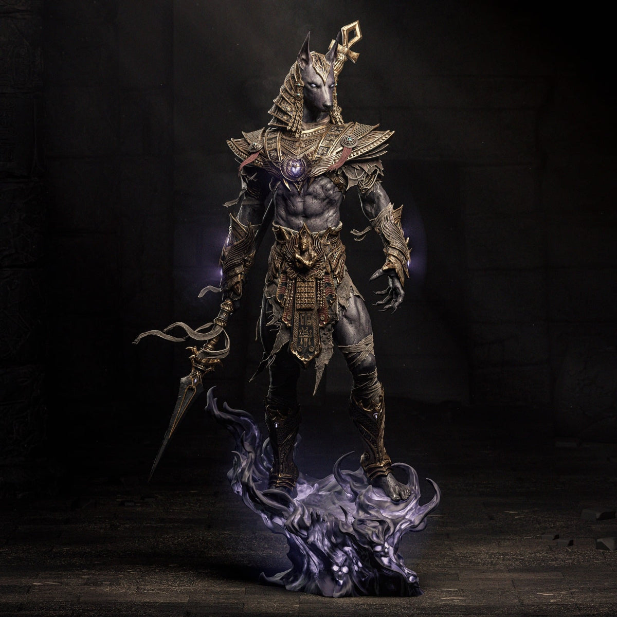 Anubis Egyptian mythology resin figure by CA 3D Studios — studio preview 5