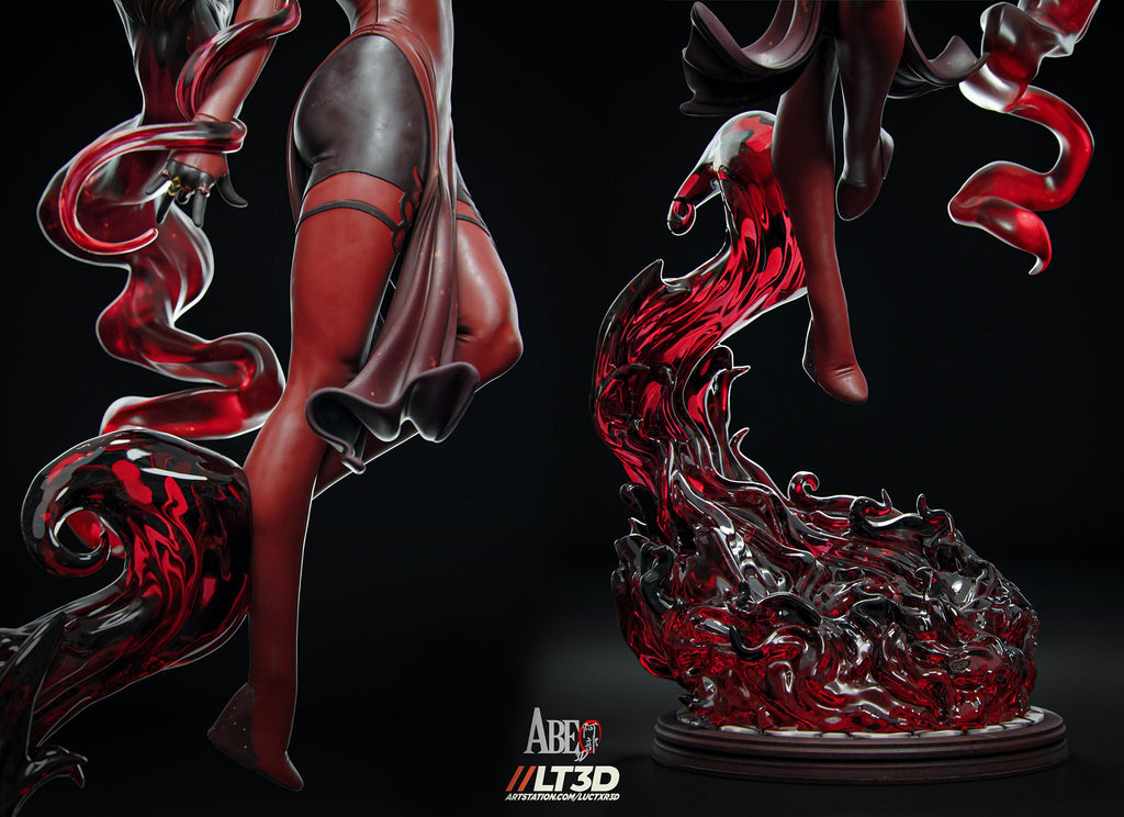 Scarlet Witch (Marvel) resin figure by Abe3D — studio render 14