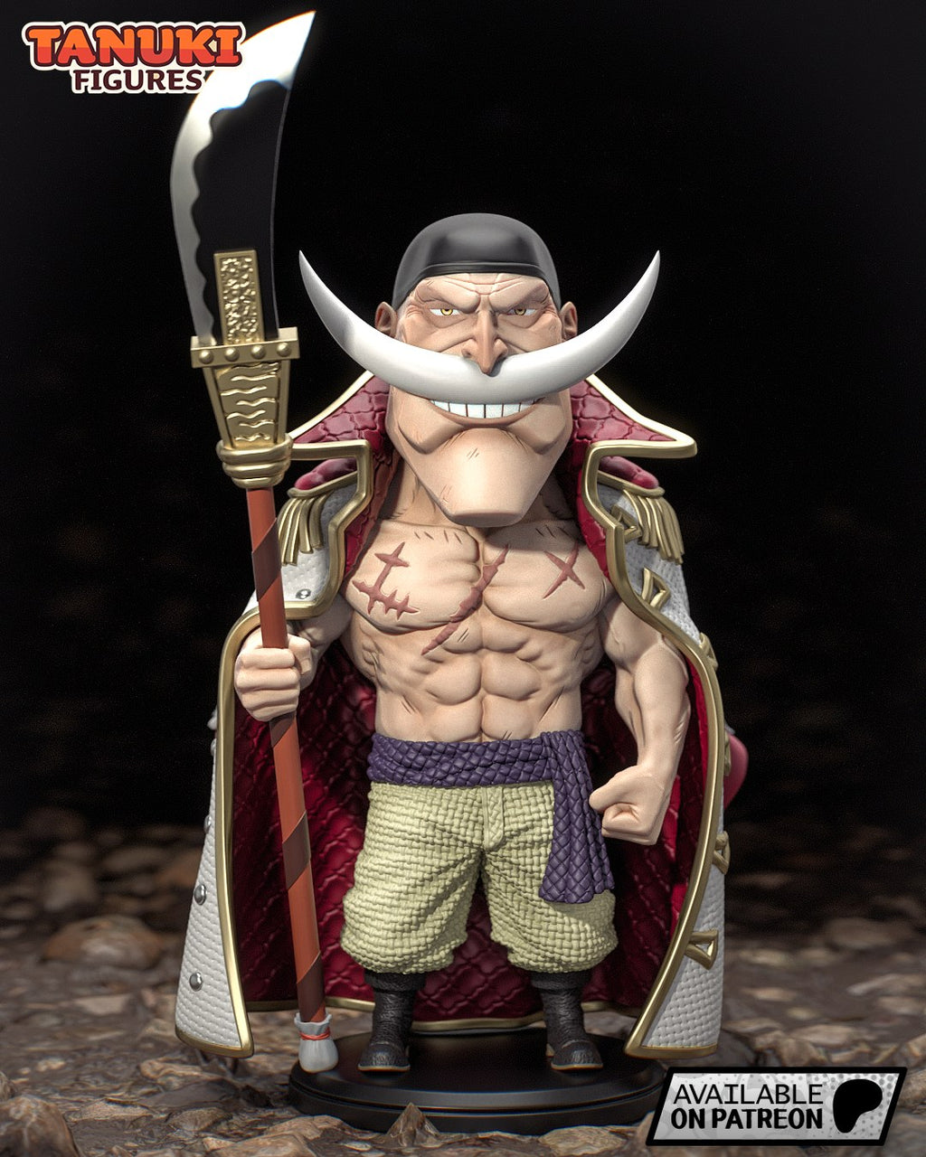 Whitebeard (One Piece) resin figure by Tanuki Figures — studio render 2
