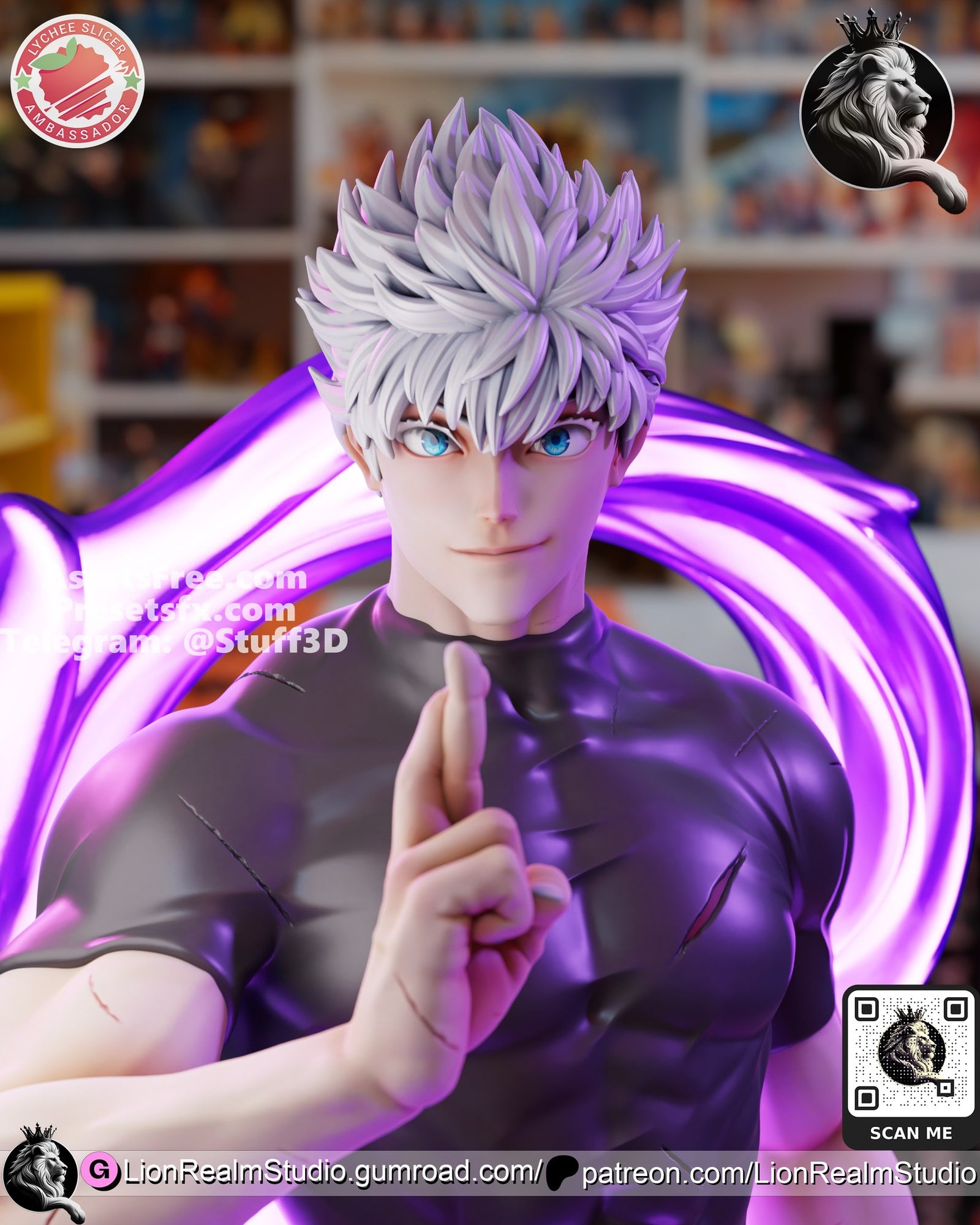 gojo jujutsu kaisen lionrealm studio satoro