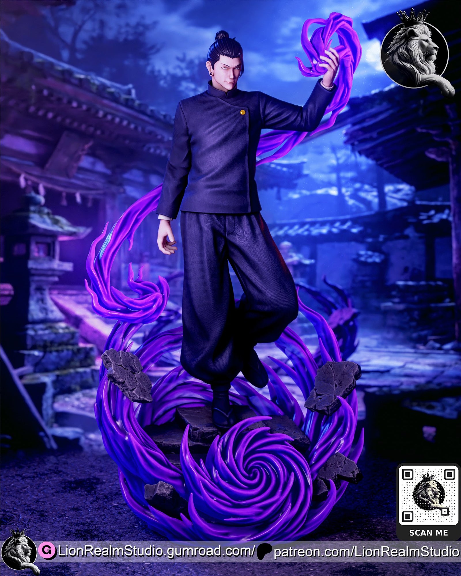 suguru geto jujutsu kaisen lionrealmstudio