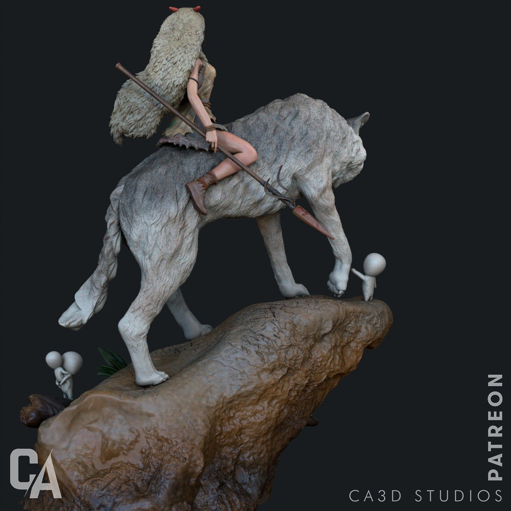San (Princess Mononoke) resin figure by CA 3D Studios — studio render 6