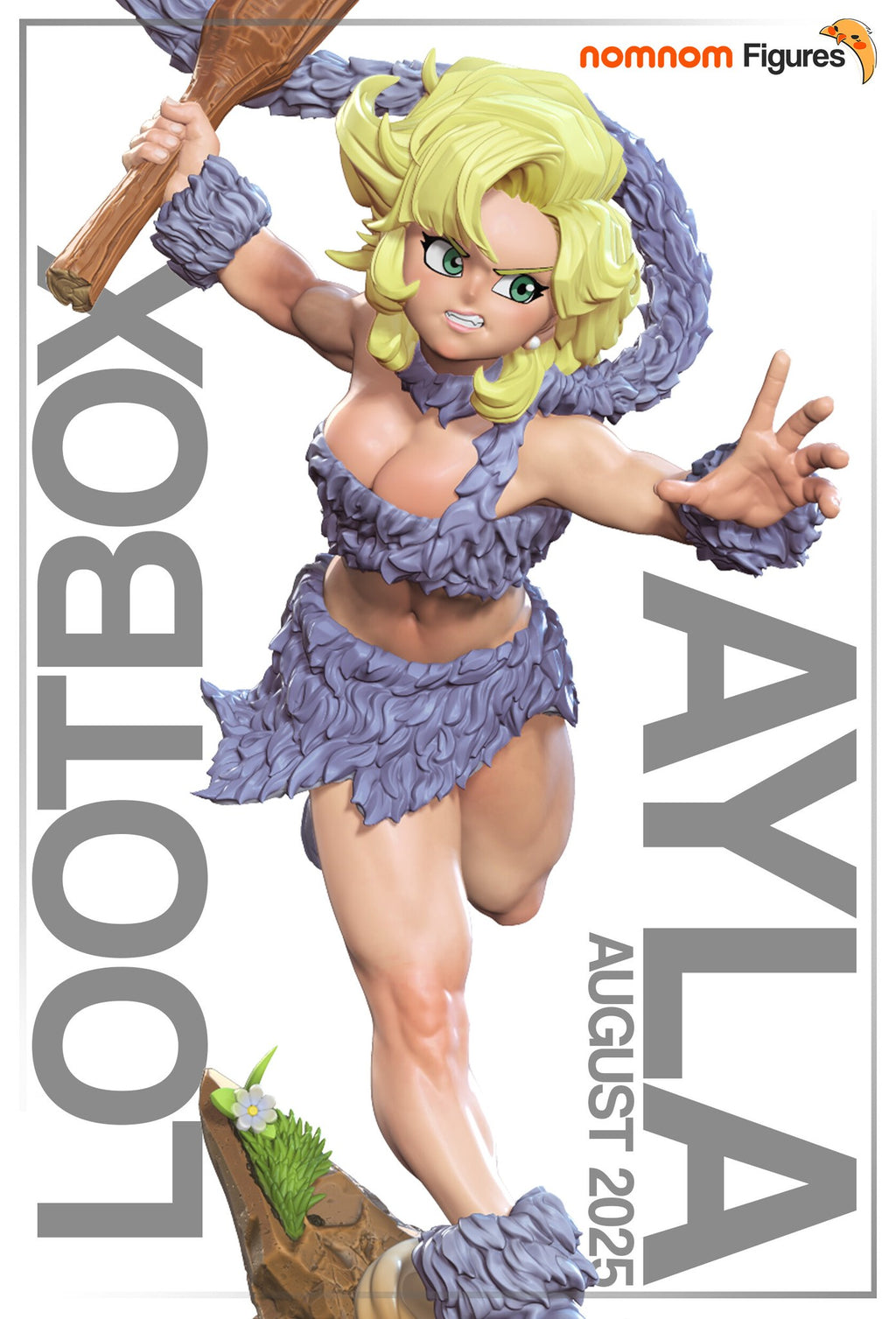 Ayla Chrono Trigger resin figure by NomNom Figures — studio preview 1