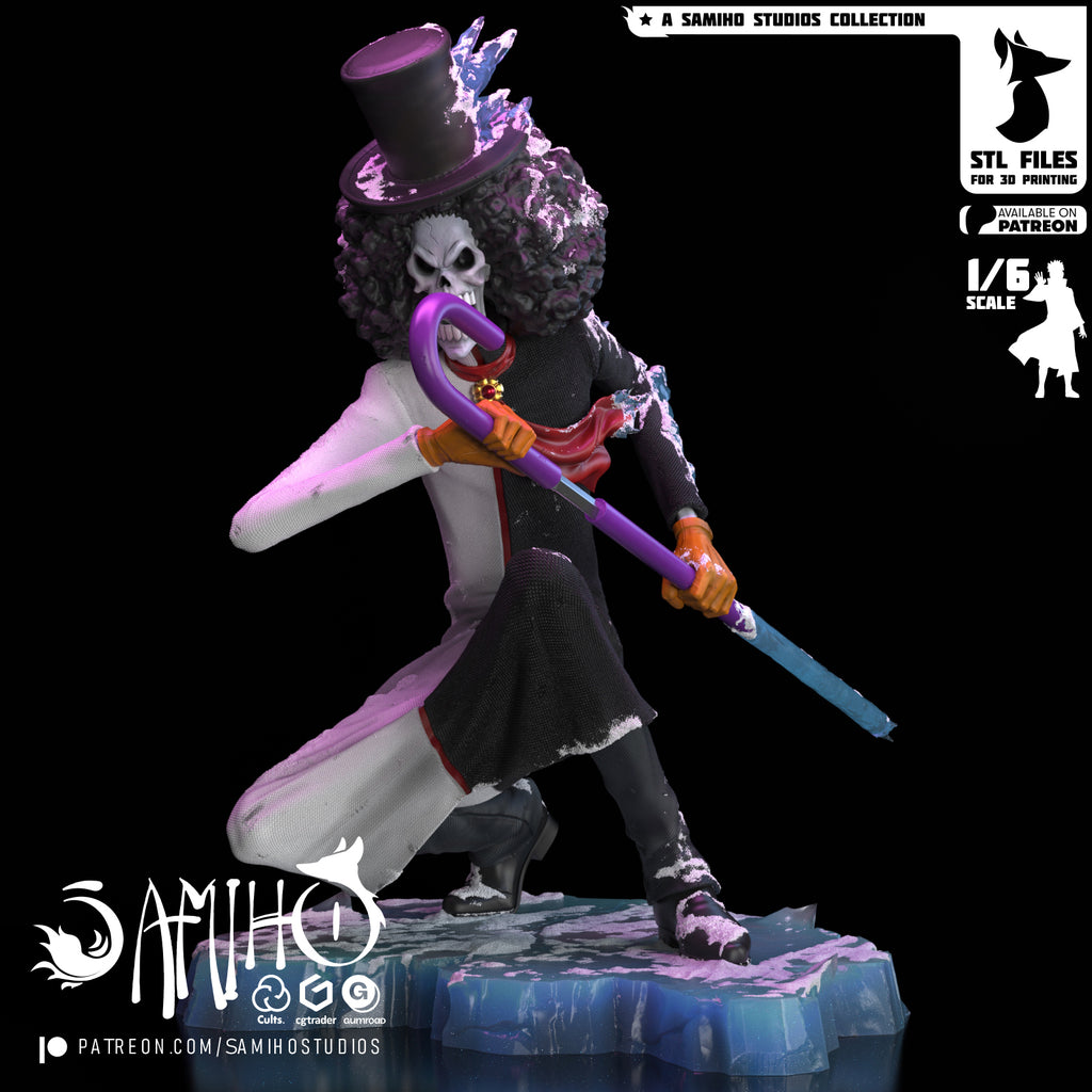Brook One Piece resin figure by Samiho Studios — studio preview