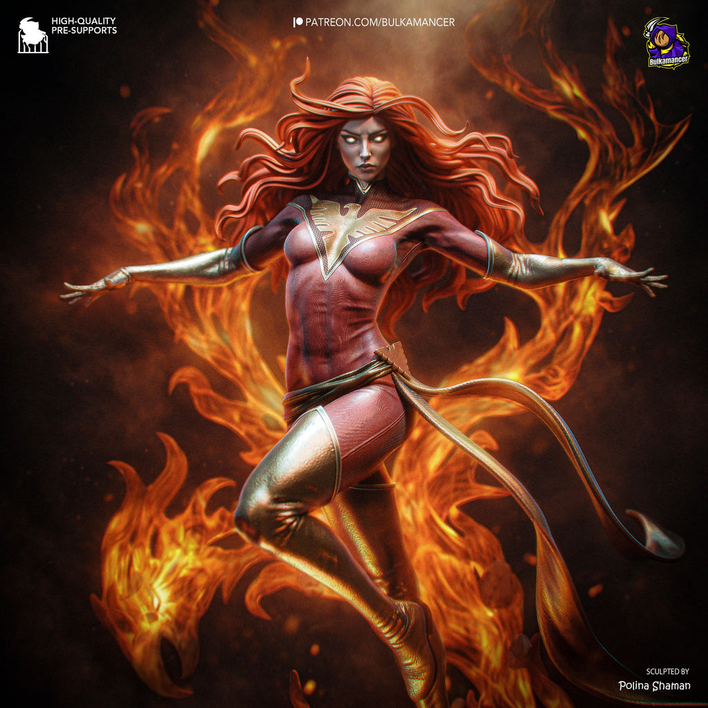 Jean Grey (Marvel) resin figure by Bulkamancer — studio render 1