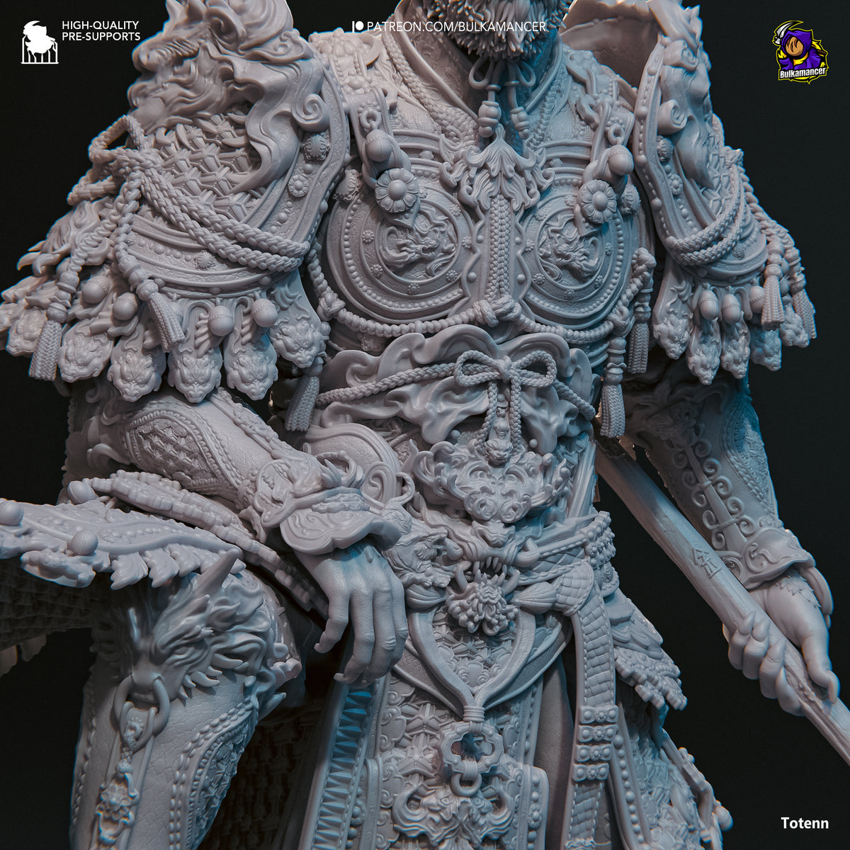 The Destined One (Black Myth Wukong) resin figure by Bulkamancer — studio render 10