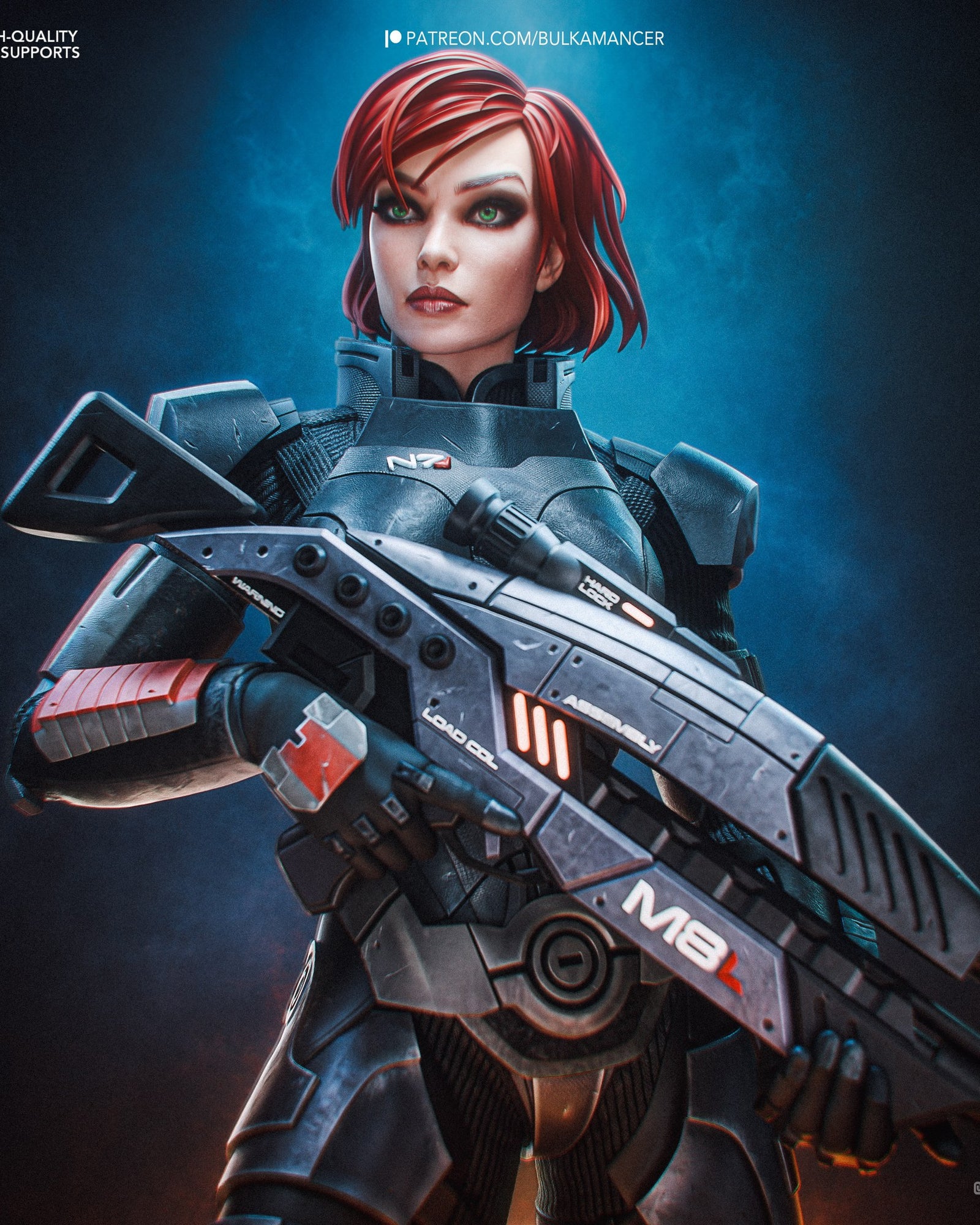 Jane Shepard (Mass Effect) resin figure by Bulkamancer — studio render 1