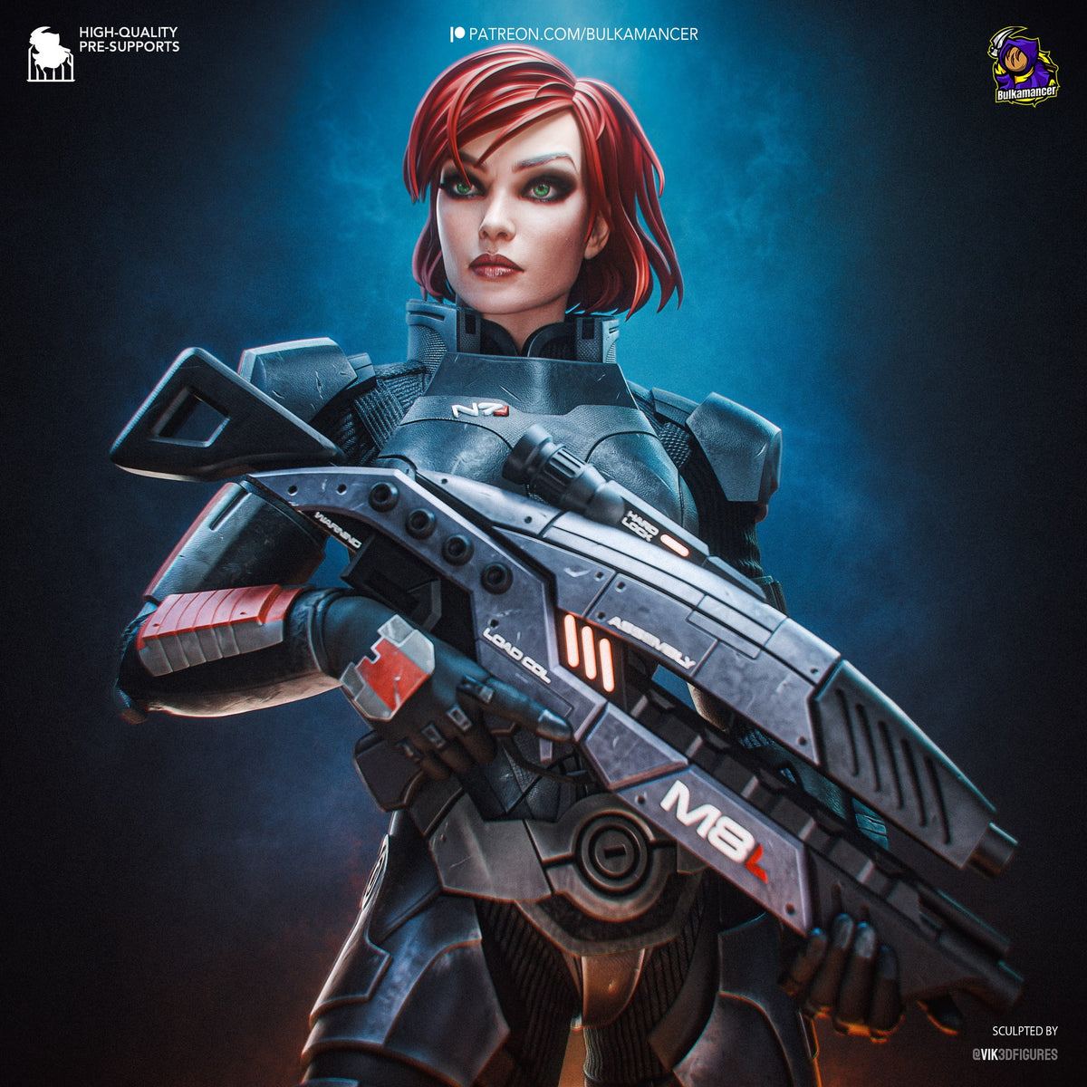 Jane Shepard (Mass Effect) resin figure by Bulkamancer — studio render 1