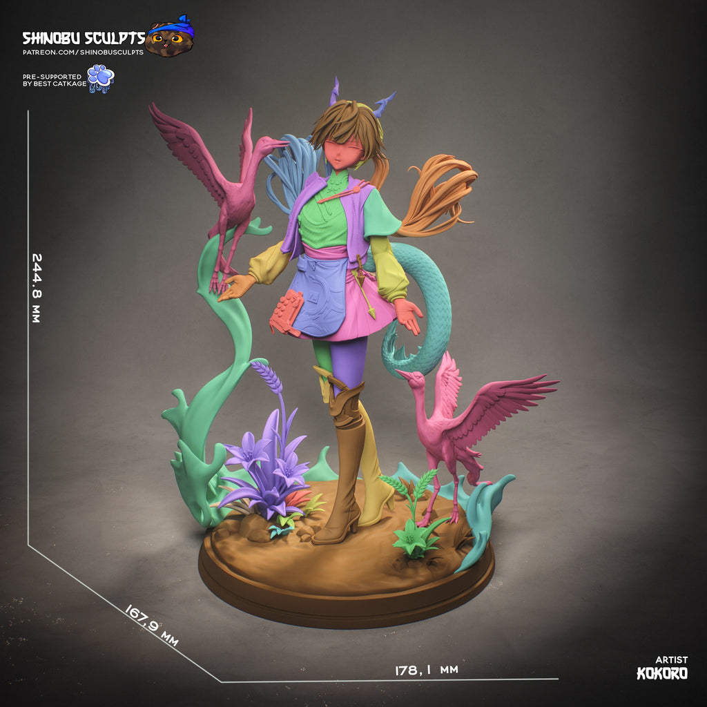 Chen Qianyu (Arknights: Endfield) resin figure by Shinobu Sculpts — studio render 7