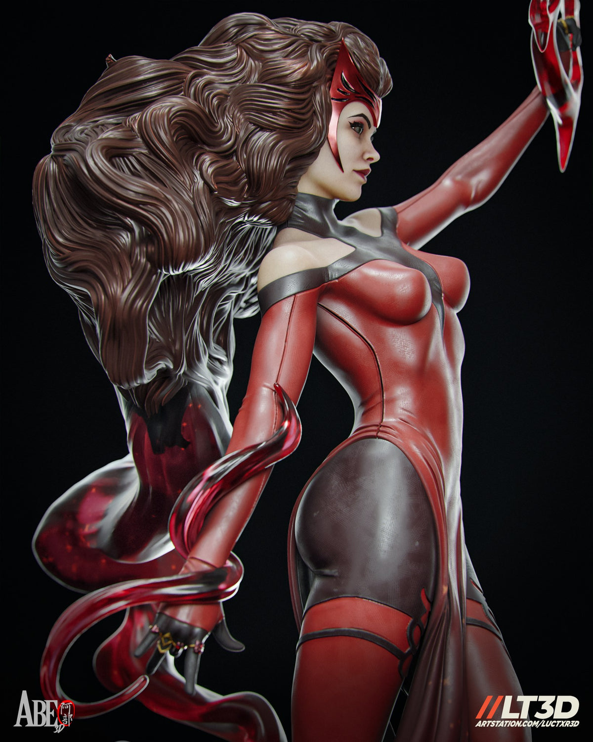 Scarlet Witch (Marvel) resin figure by Abe3D — studio render 11