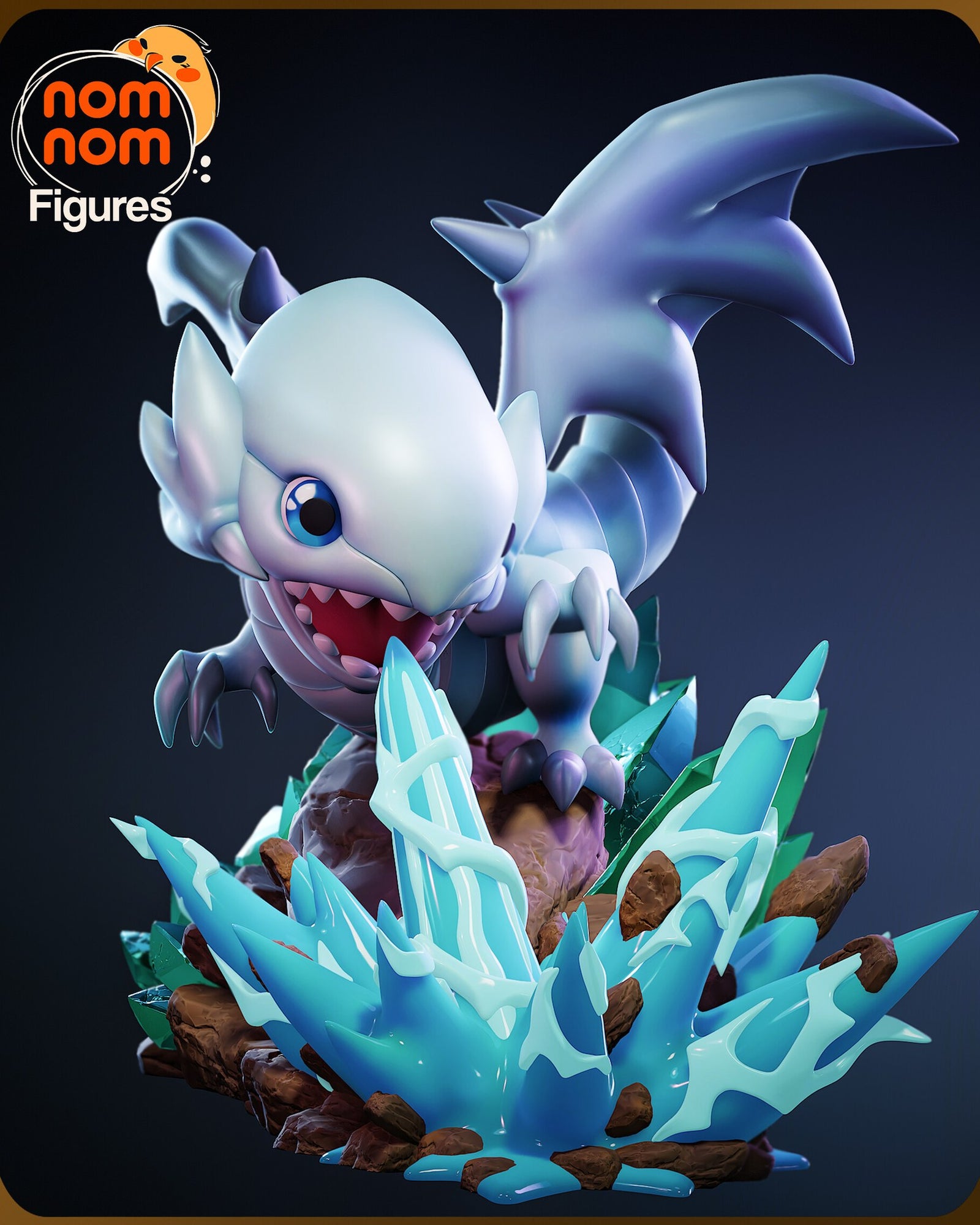 Blue-Eyes White Dragon — studio render 3