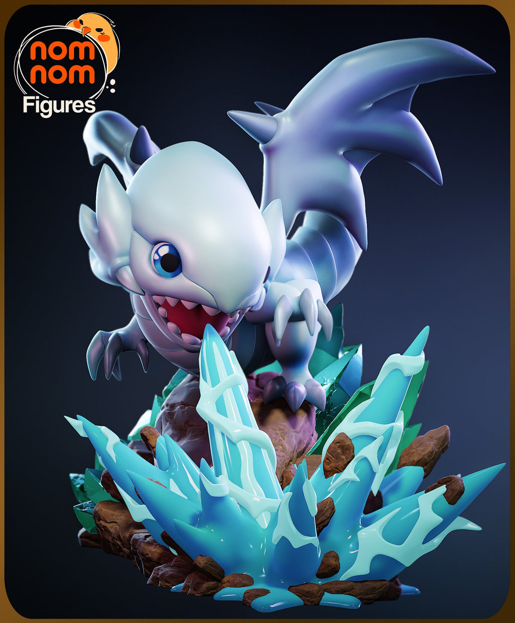 Blue-Eyes White Dragon — studio render 3