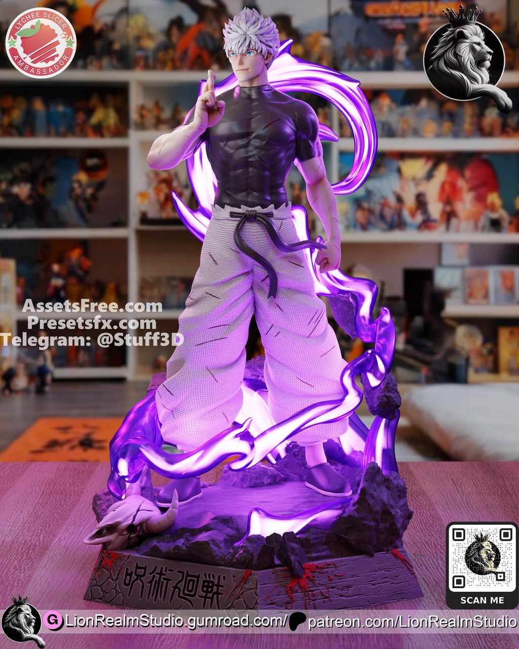 gojo jujutsu kaisen lionrealm studio satoro
