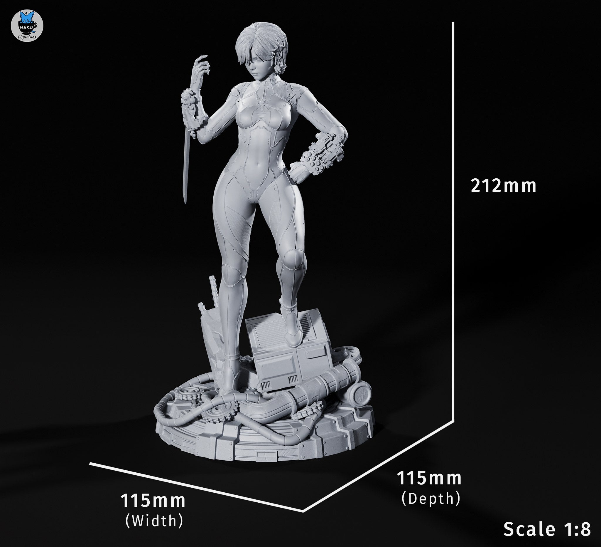 Evie (Stellar Blade) resin figure by Neko Figurines — studio render 7